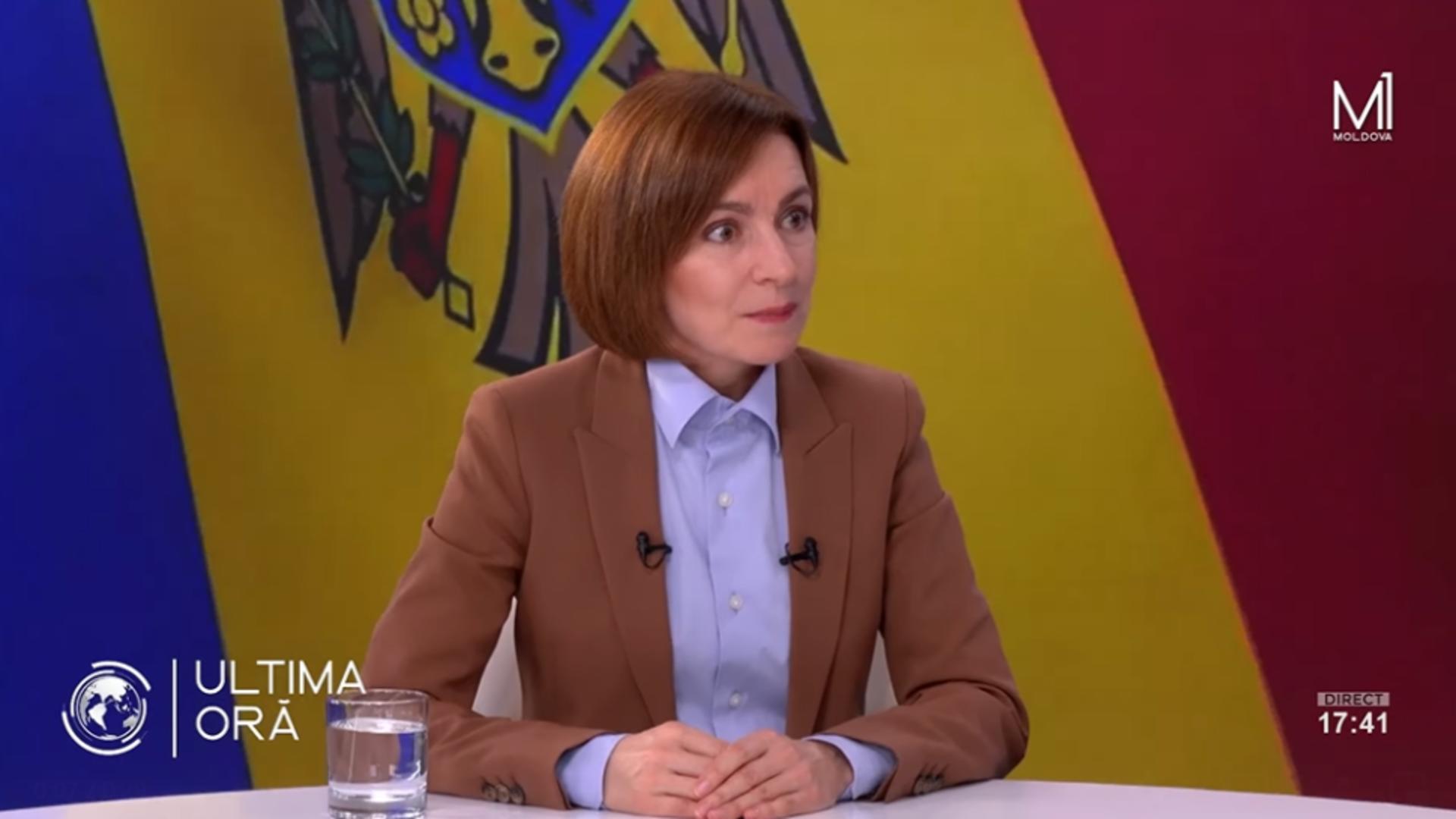 Reacția Maiei Sandu când a simțit cutremurul, într-un studio de televiziune – VIDEO