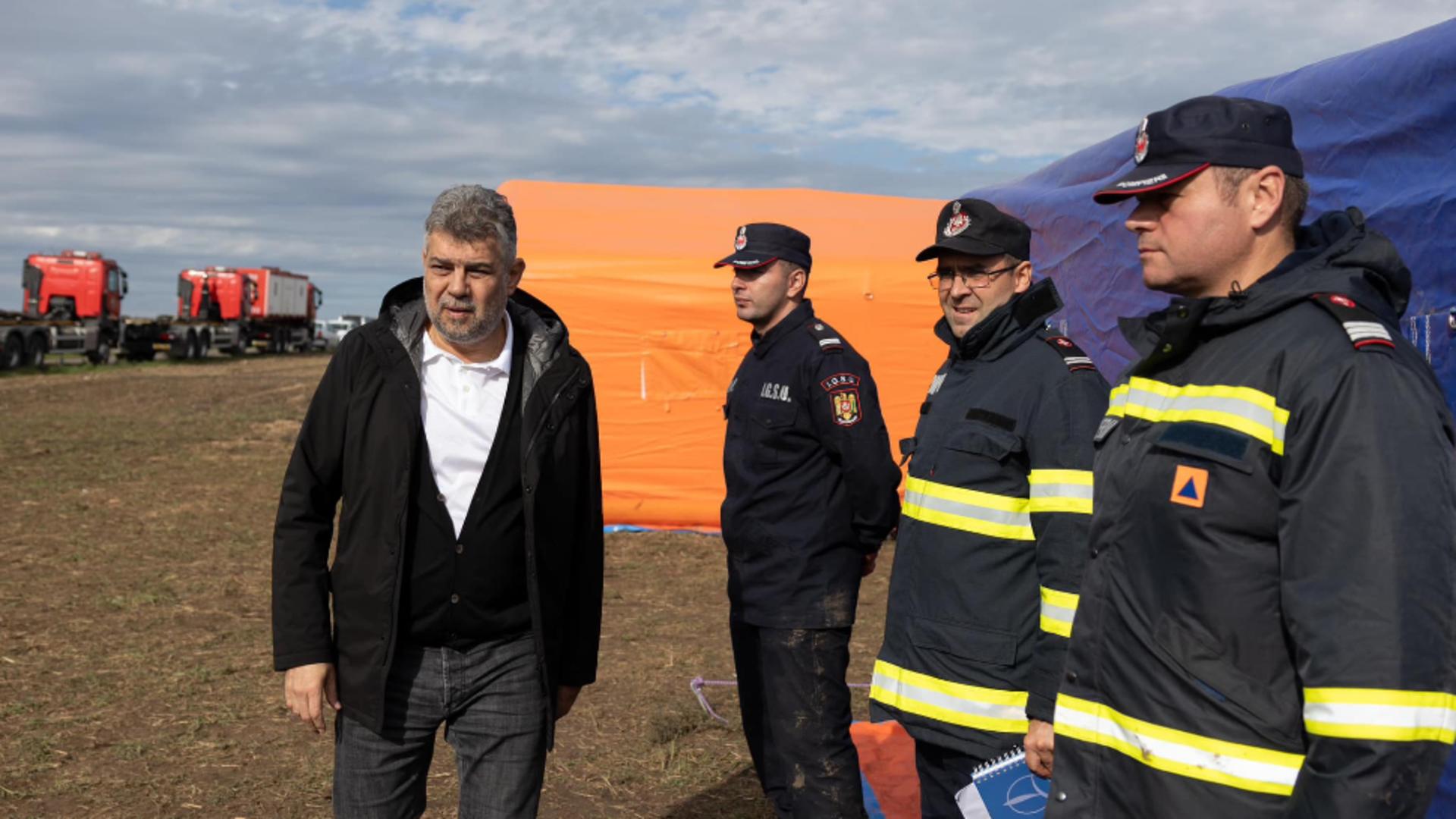 Premierul Marcel Ciolacu a vizitat zonele sinistrate