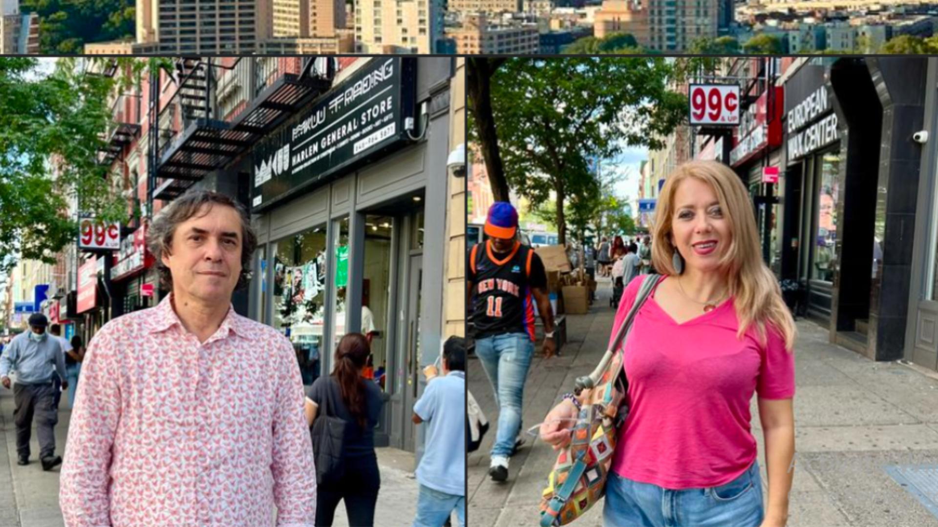 Mircea Cărtărescu și sotia sa, Ioana Nicolae, în Manhattan 