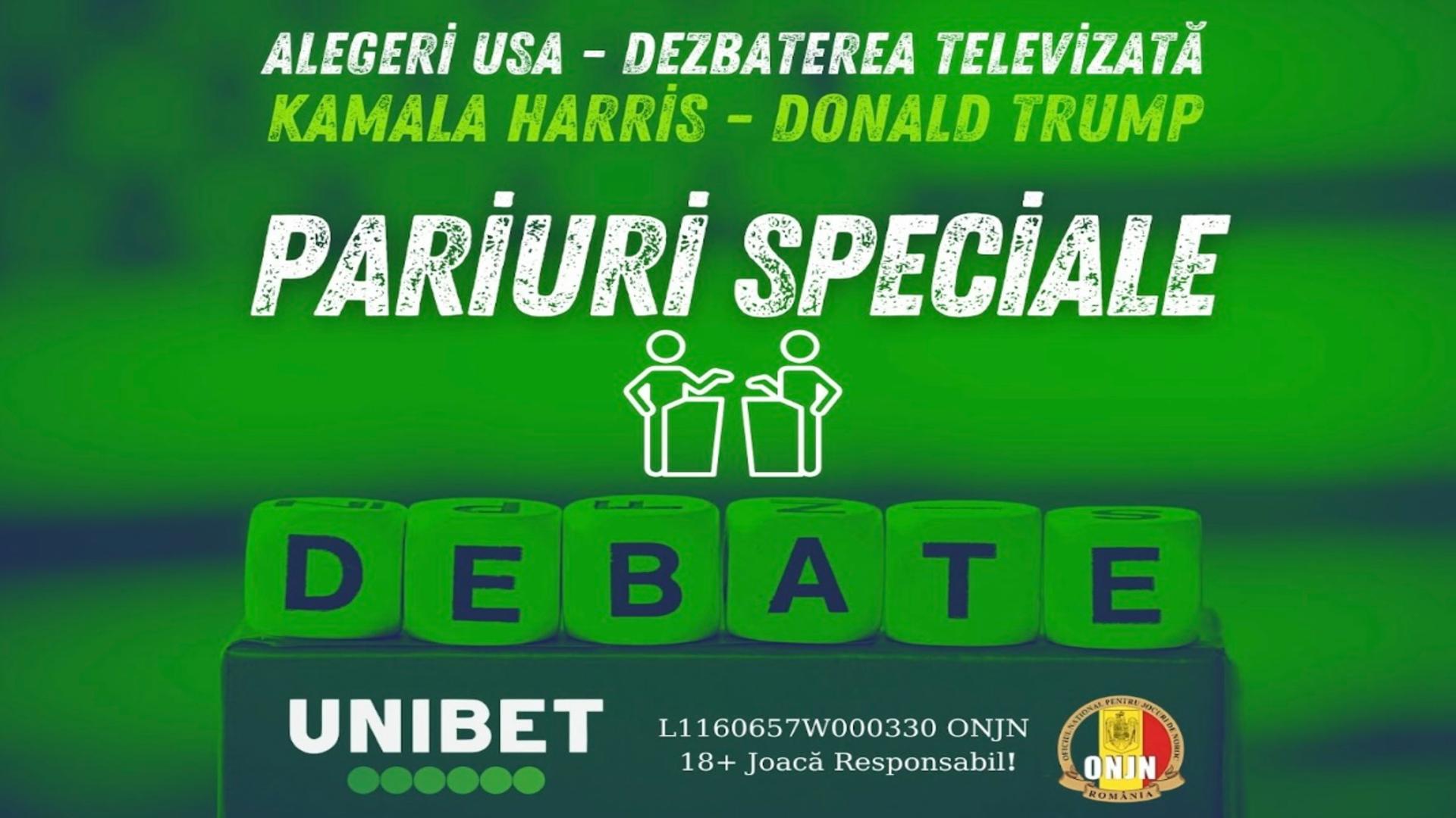 Pariuri speciale la dezbaterea televizată Donald Trump vs. Kamala Harris