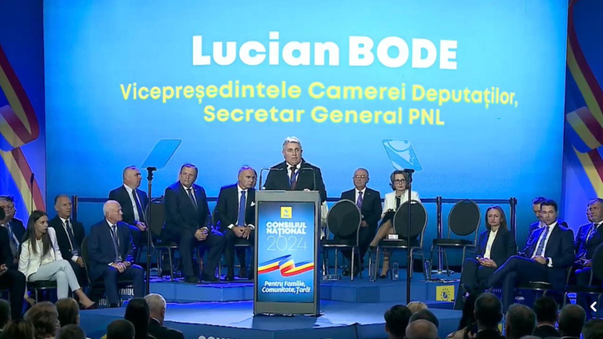 Consiliul Național PNL. Lucian Bode: „Partidul nostru se așază cu toată forța în spatele candidatului Nicolae Ciucă”