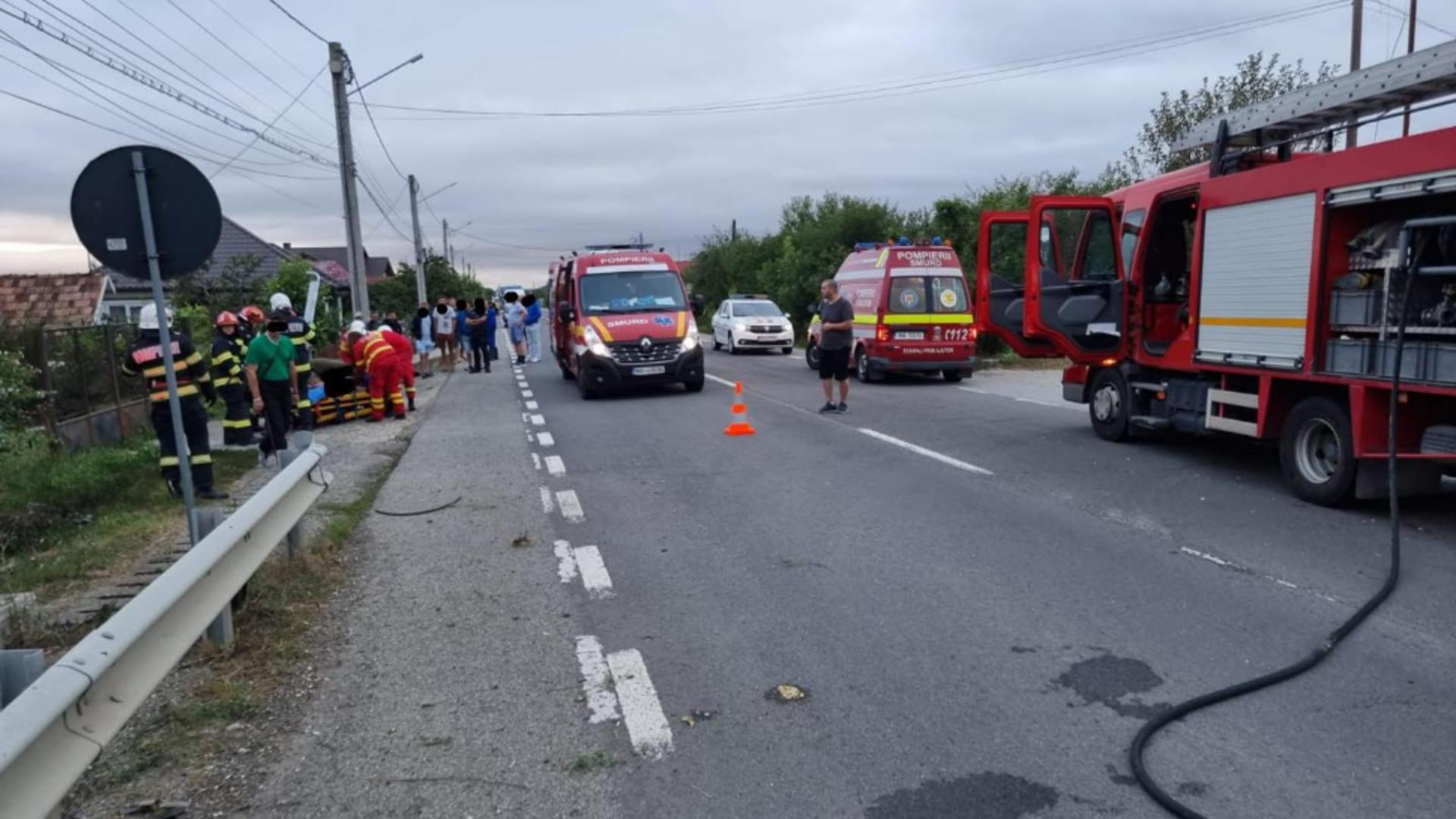 La volanul autoturismului se afla un tânăr de 20 de ani. Foto/ISU