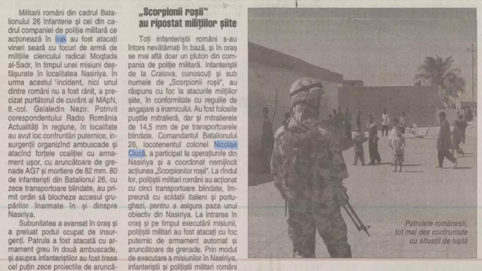 Reportajul Recorder, despre bătălia de la Nasiriya, desființat de veterani de război. „Cu tot respectul, este cel mai slab reportaj al Recorder”