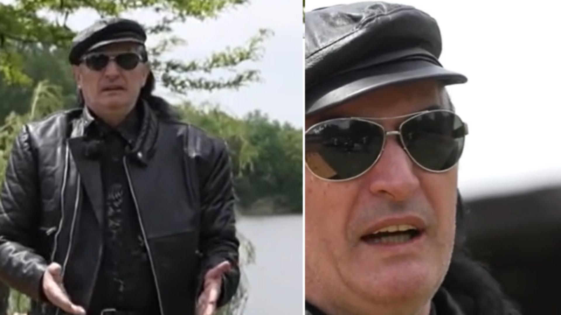 Miron Cozma în costum de rocker (sursă: Kanal D)