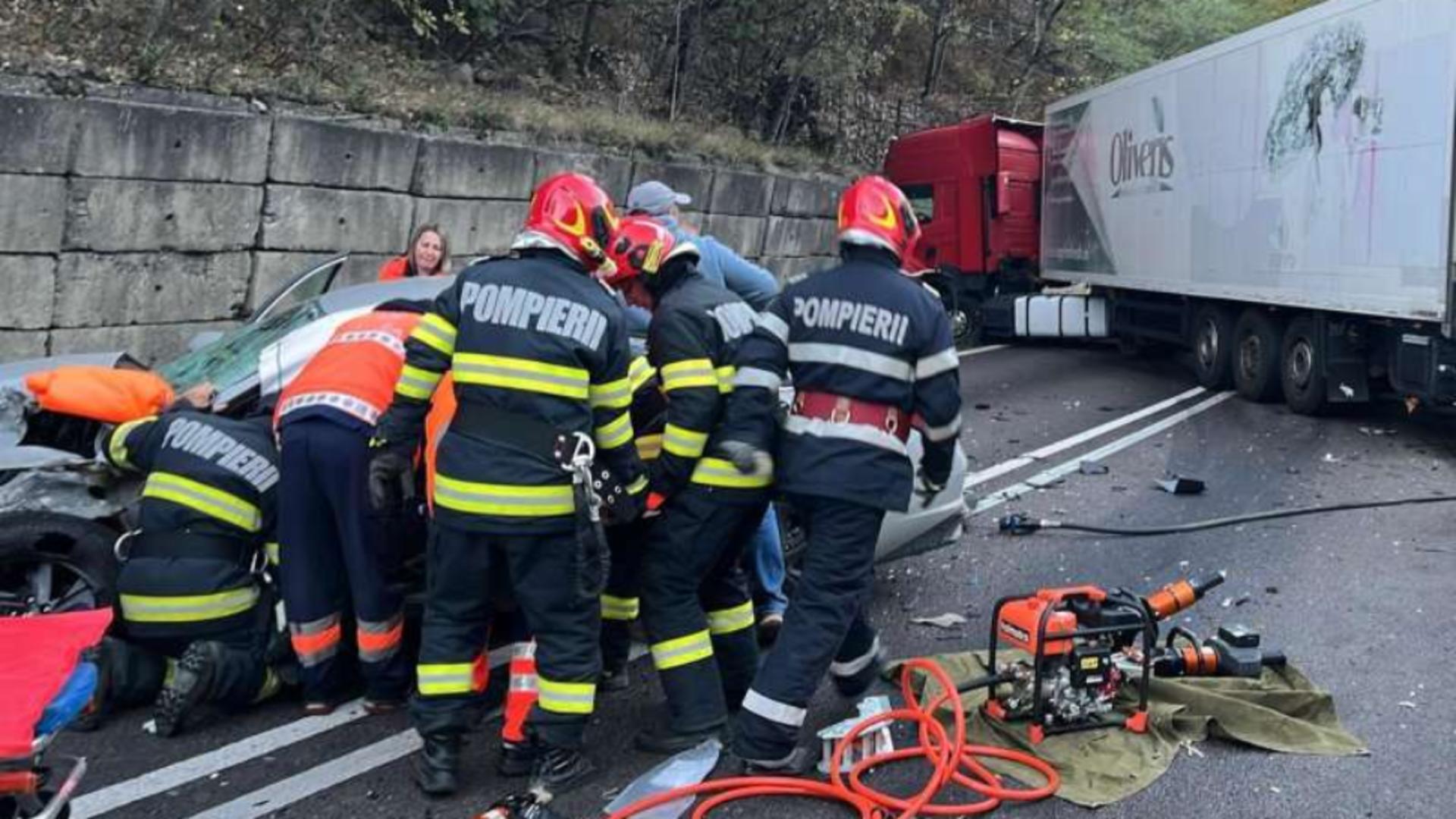 Accident pe valea Oltului