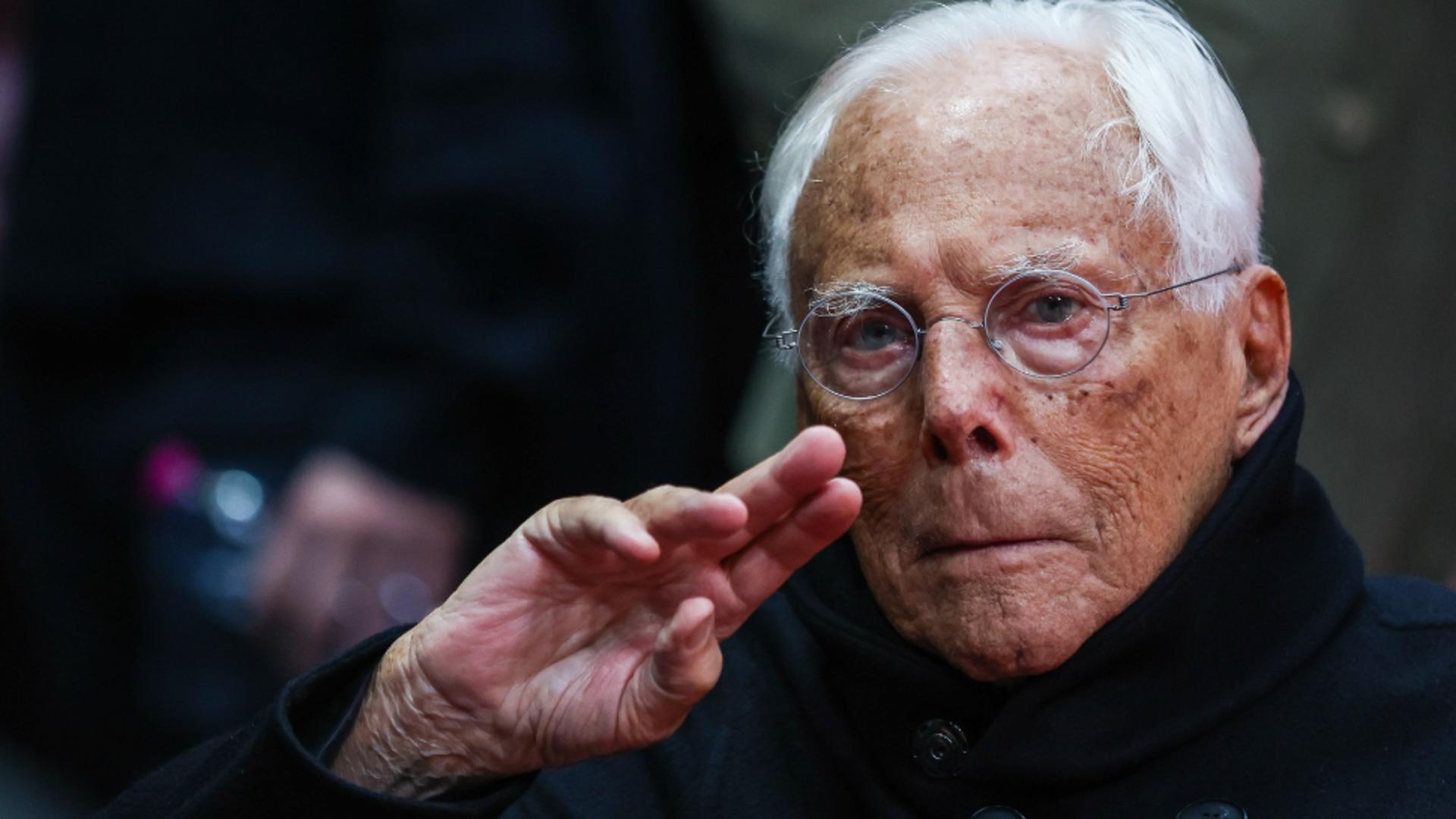 Giorgio Armani a ajuns la 90 de ani, dar vrea să se pensioneze abia peste 3 ani. Foto/Profimedia