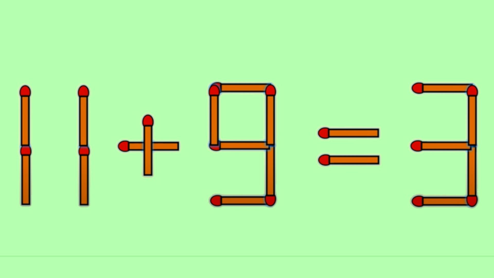 Provocarea IQ a zilei. Corectează ecuația 11 + 9 = 3 și află cât de smart ești