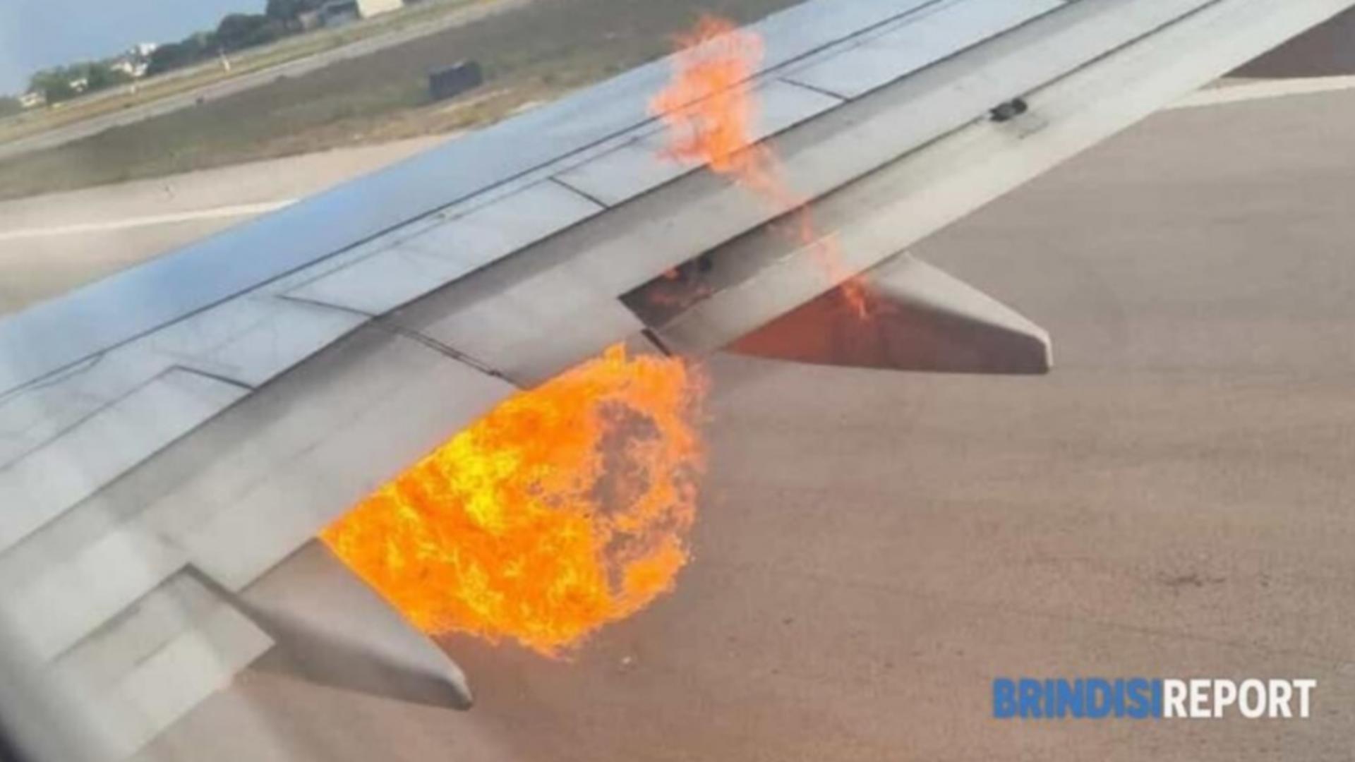 Incendiu puternic în avion. Pasagerii au fost salvați în ultimele clipe