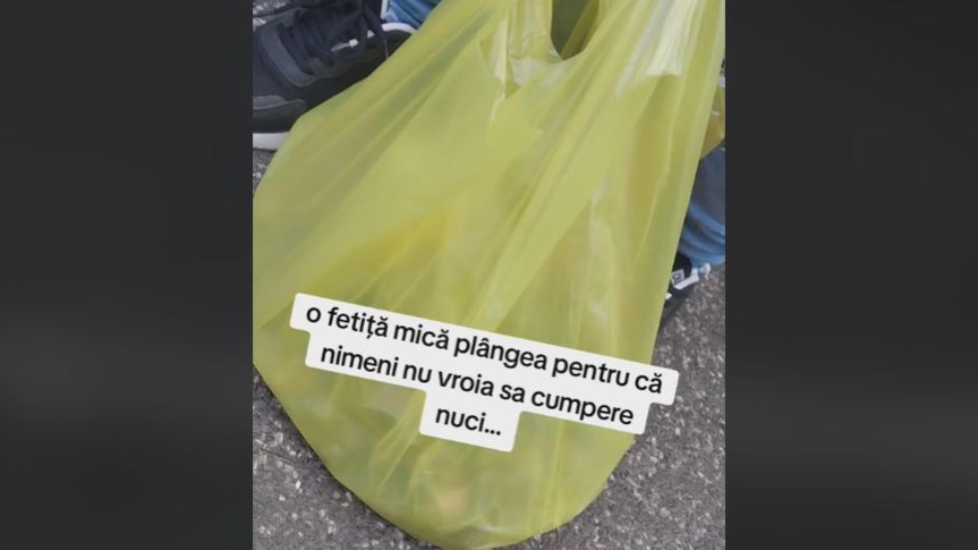 Gestul înduioșător al unui bărbat care a văzut o copilă plângând. Cât costă o pungă cu nuci