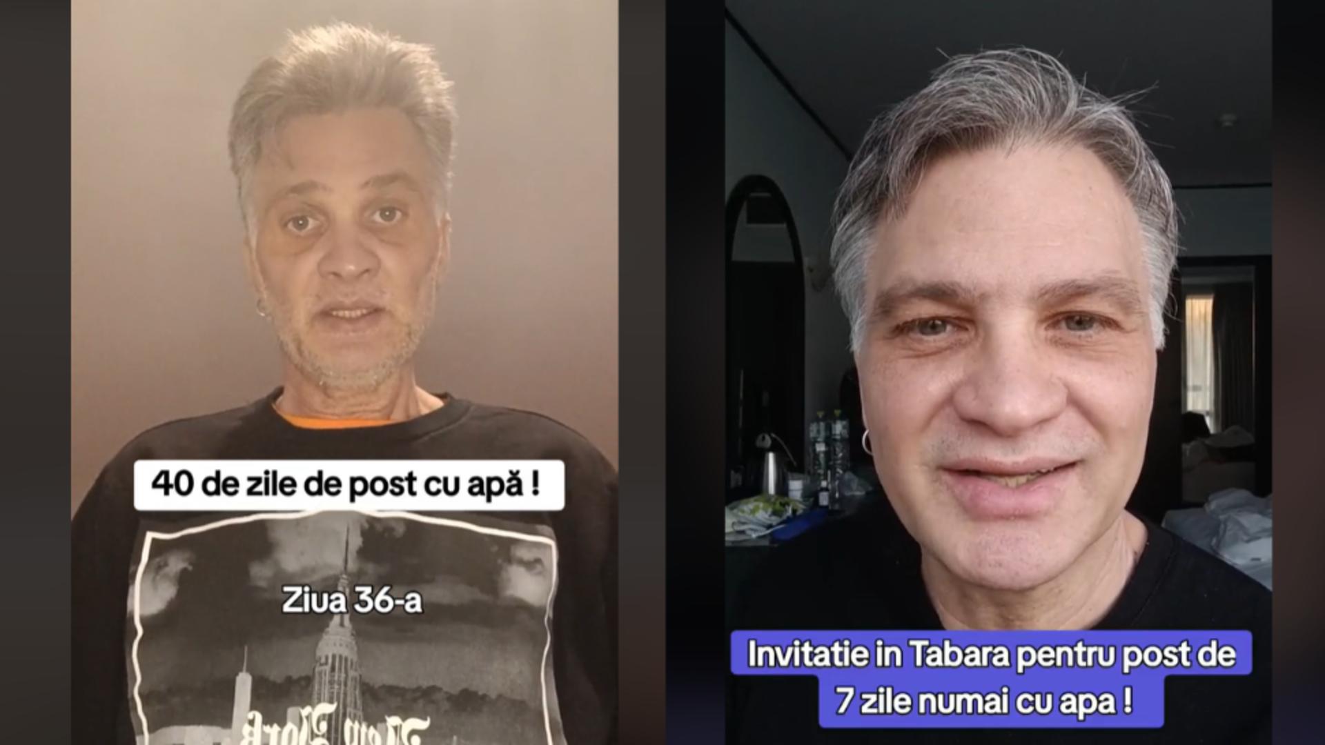 Artistul care a pierdut 20 de kilograme prin post negru le-a pus la loc după ce a revenit la o dietă normală. Foto: TikTok