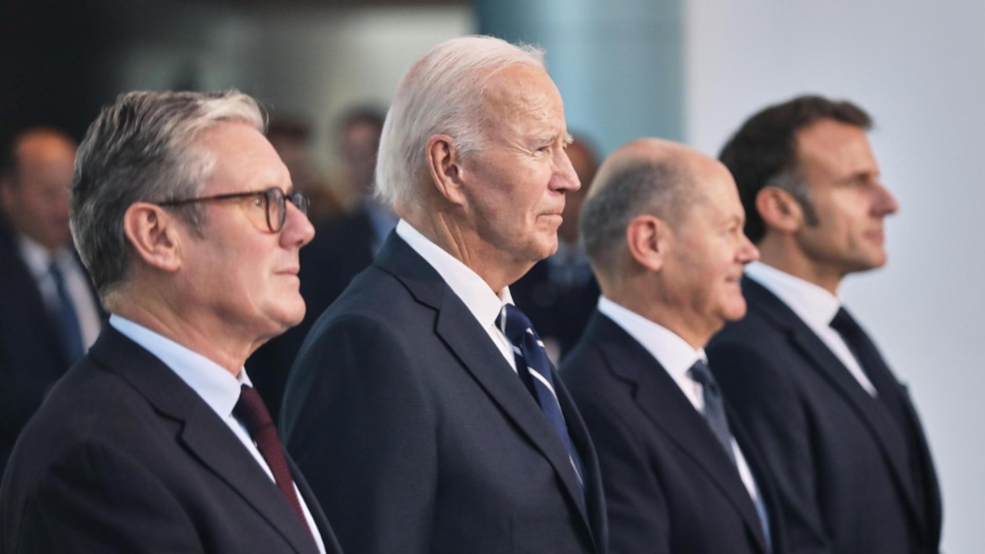 Joe Biden, Emmanuel Macron, Olaf Schoz şi Keir Starmer. Foto: Profimedia