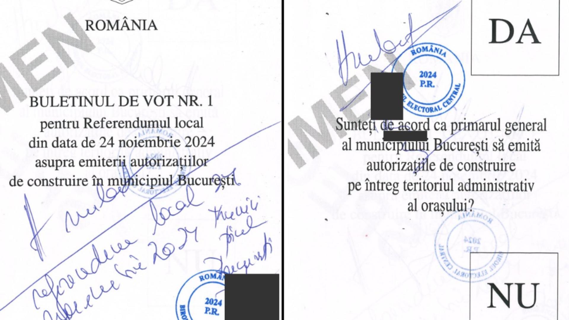 Specimen al buletinului de vot la referendum (PGMB)