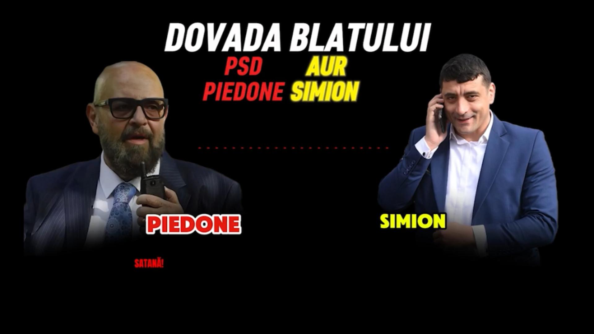 Înregistrare-șoc între Piedone și George Simion. „Satana și Sătănel”, discuții despre un BLAT POLITIC 