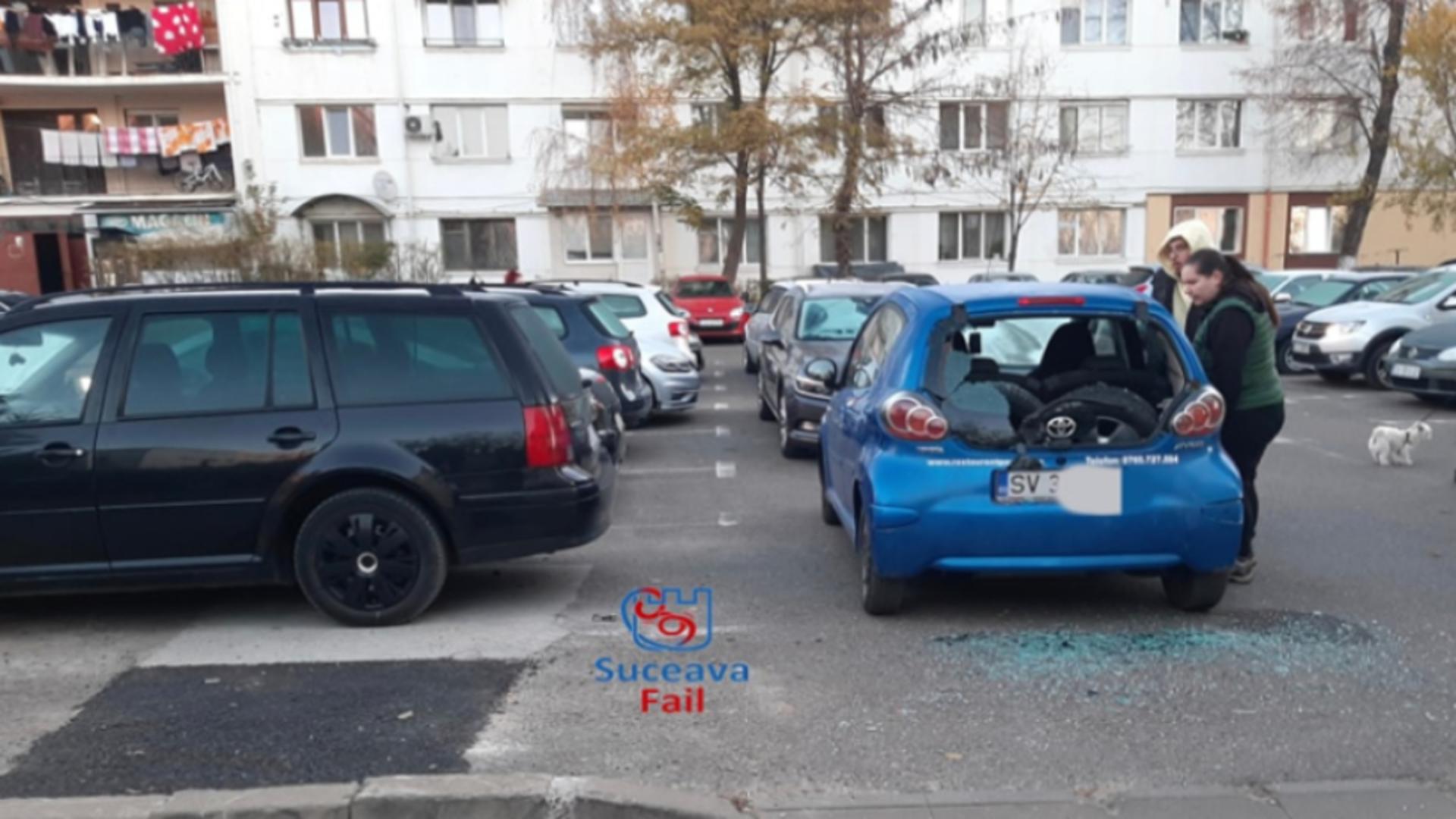 3 tineri, reținuți în cazul mașinilor vandalizate la Suceava. Au fost identificate peste 30 de vehicule avariate