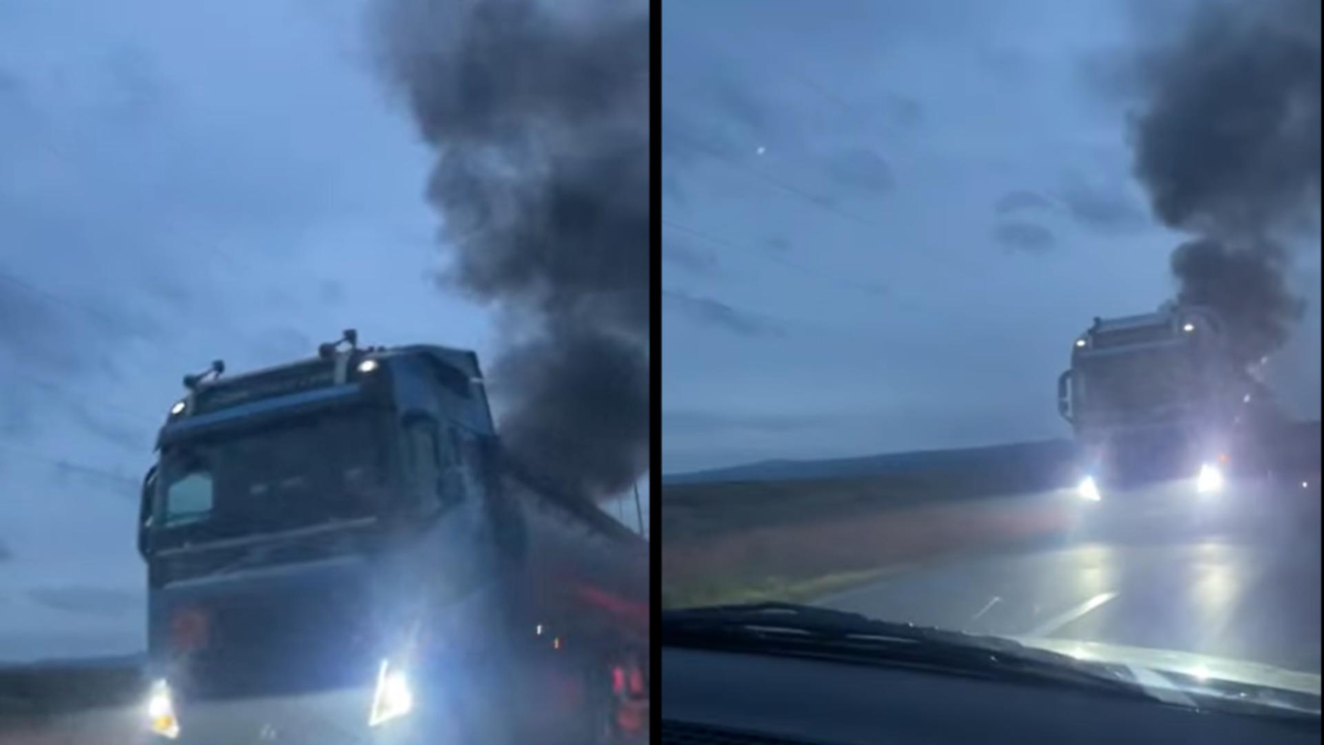 Riscul unei explozii a fost mare din cauza încărcăturii (captura video Tele M Iasi)