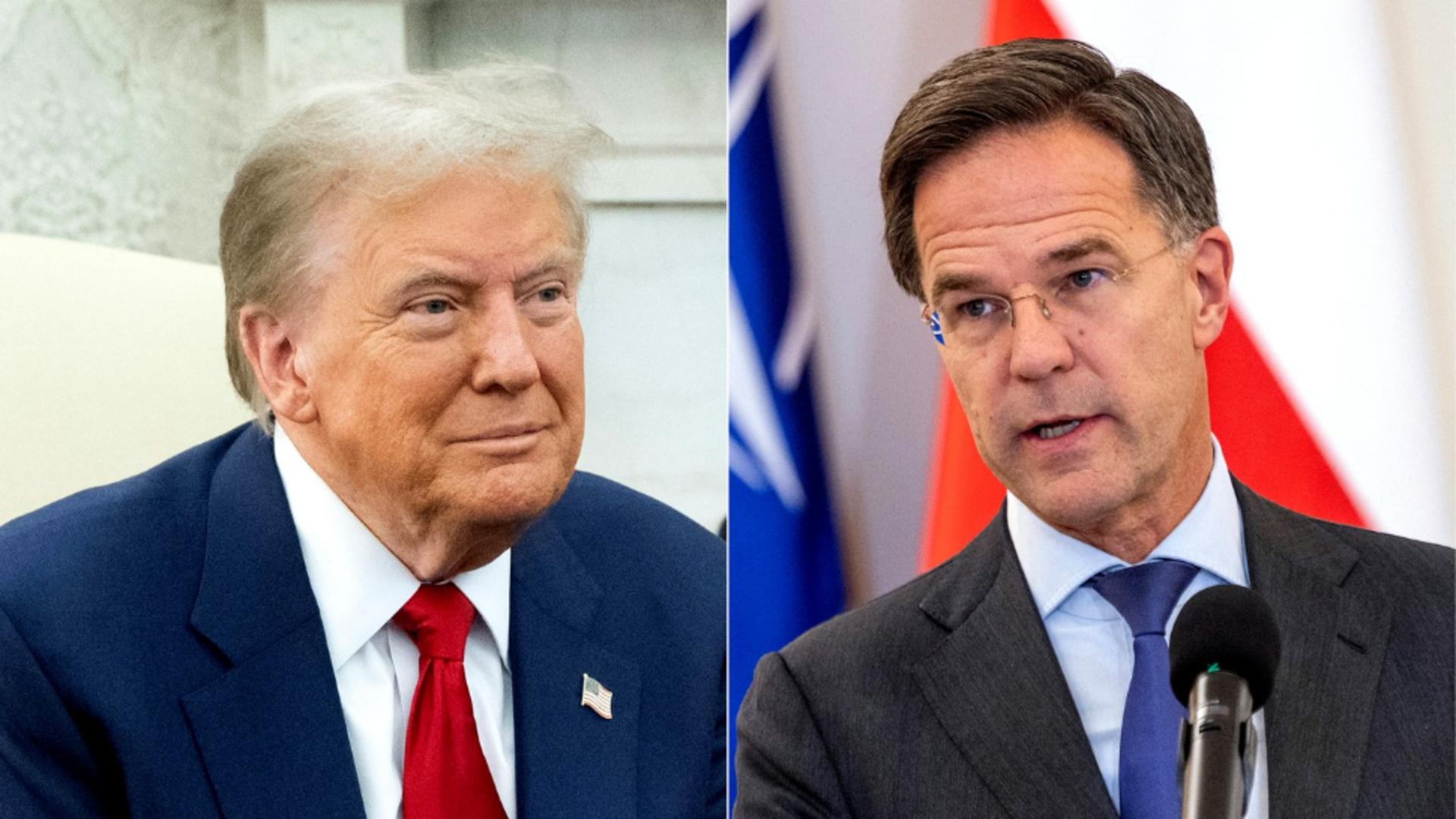 Donald Trump și Mark Rutte. Foto: Profimedia 