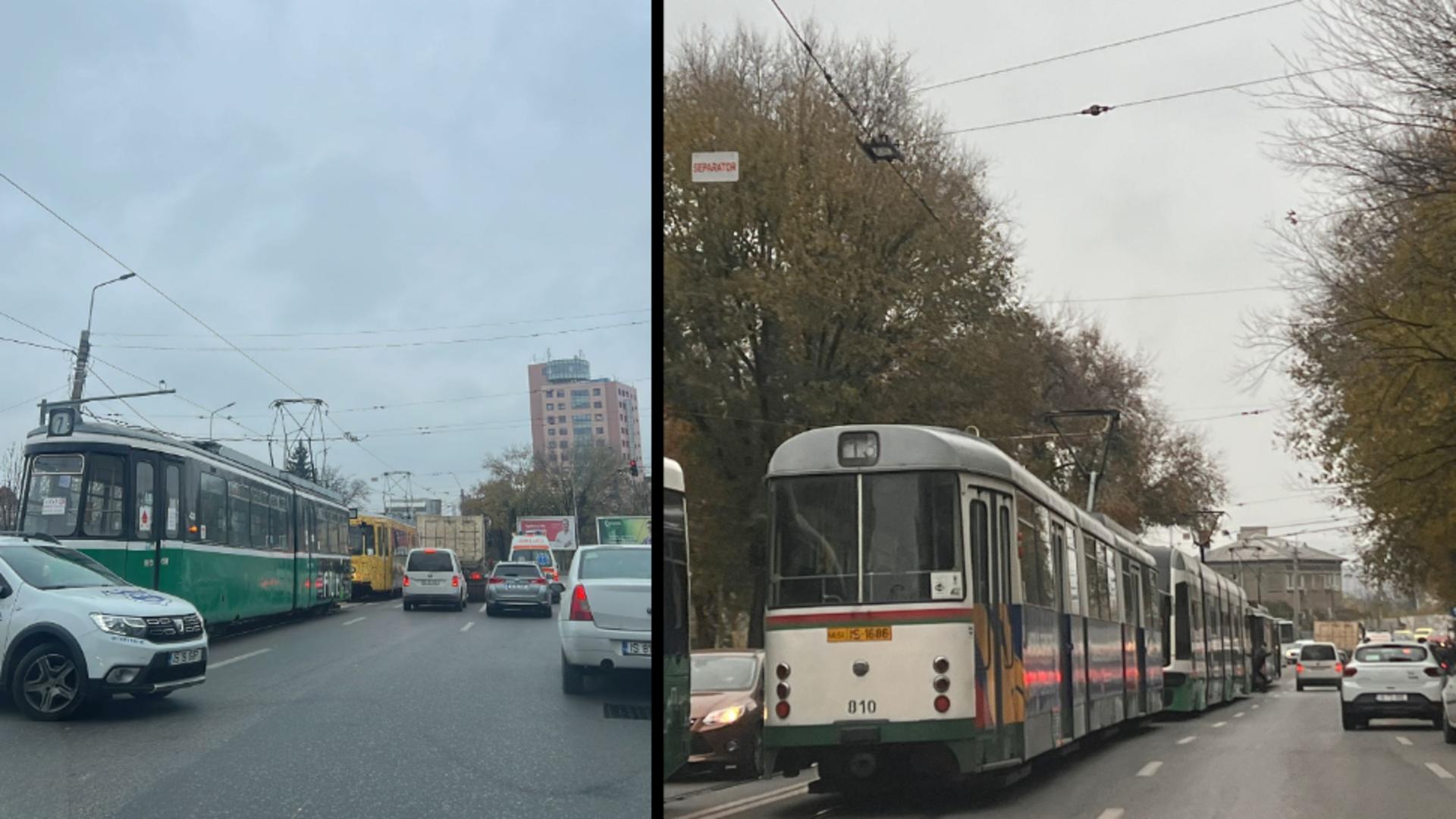 Trafocul a fost paralizat în anumite puncte din oraș (sursă: Tele M Iasi)