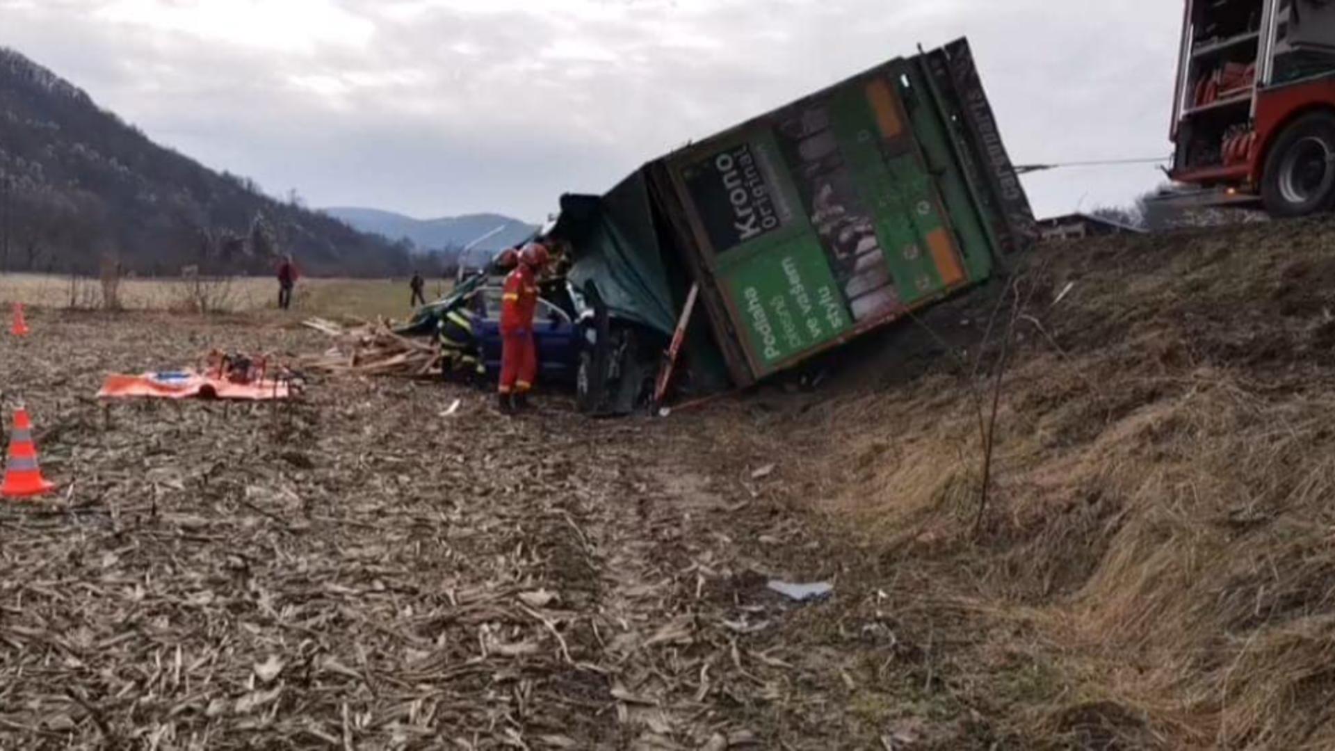 Accident mortal pe DN17, în Bistrița Năsăud/ Foto: Info Trafic 24