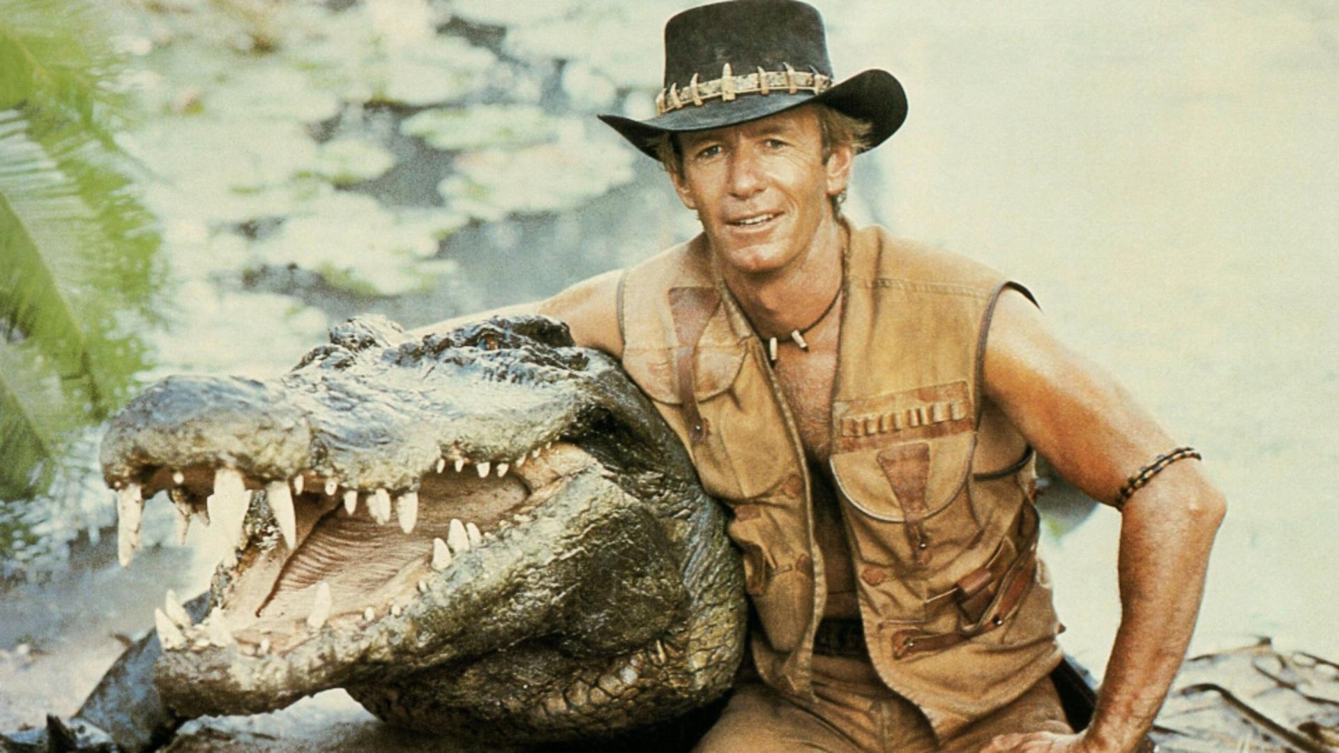 Paul Hogan cu faimousul crocodil. FOTO/Shutterstock