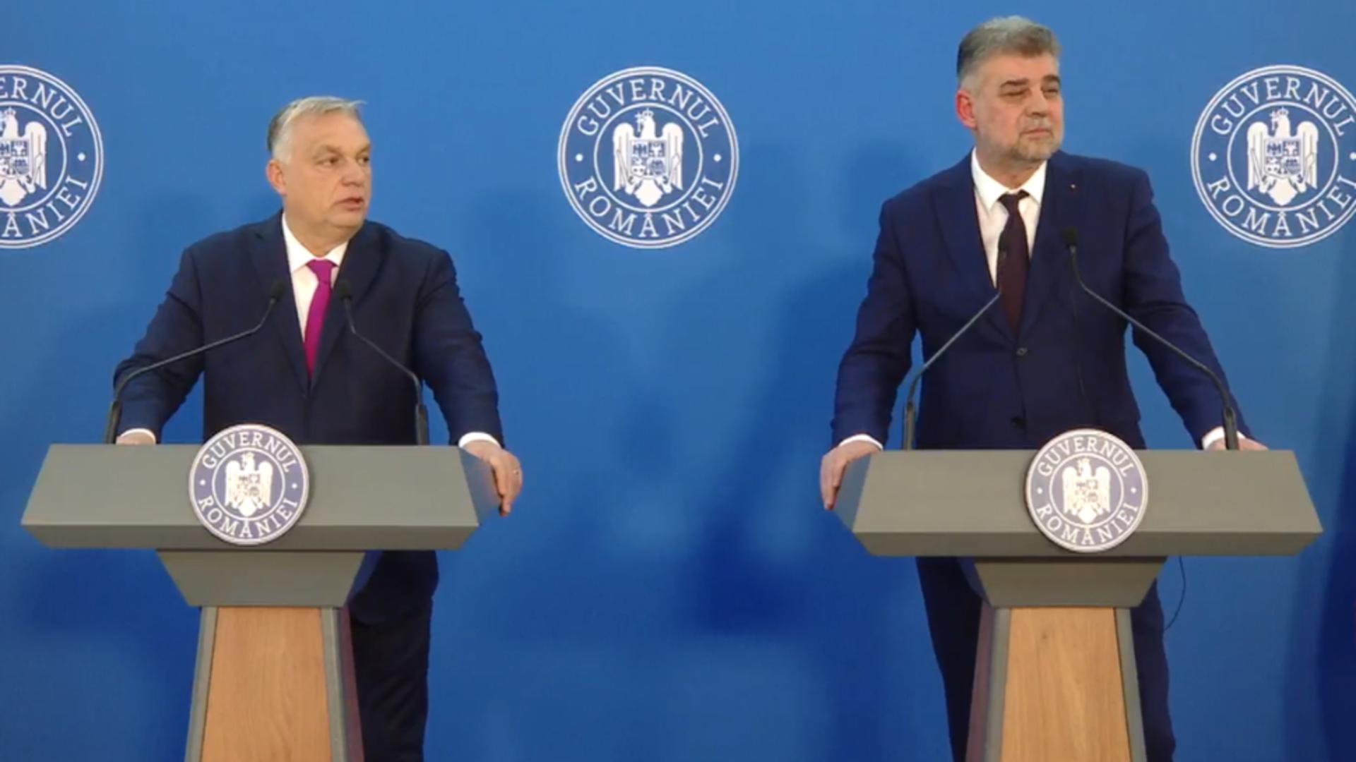 Viktor Orban și Marcel CIolacu la Palatul Victoria 