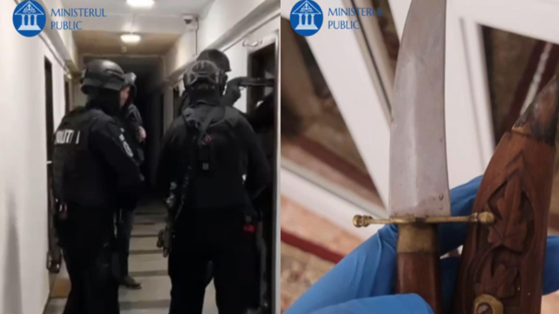 Oamenii legi au găsit arme șiimboluri/însemne fasciste