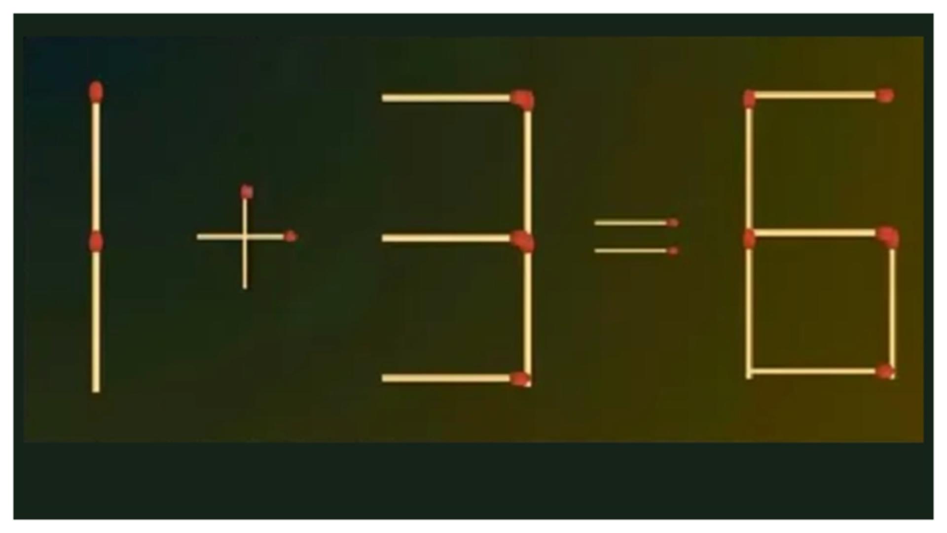 TEST IQ pentru oamenii mega inteligență. Corectează ecuația 1 + 3 = 6