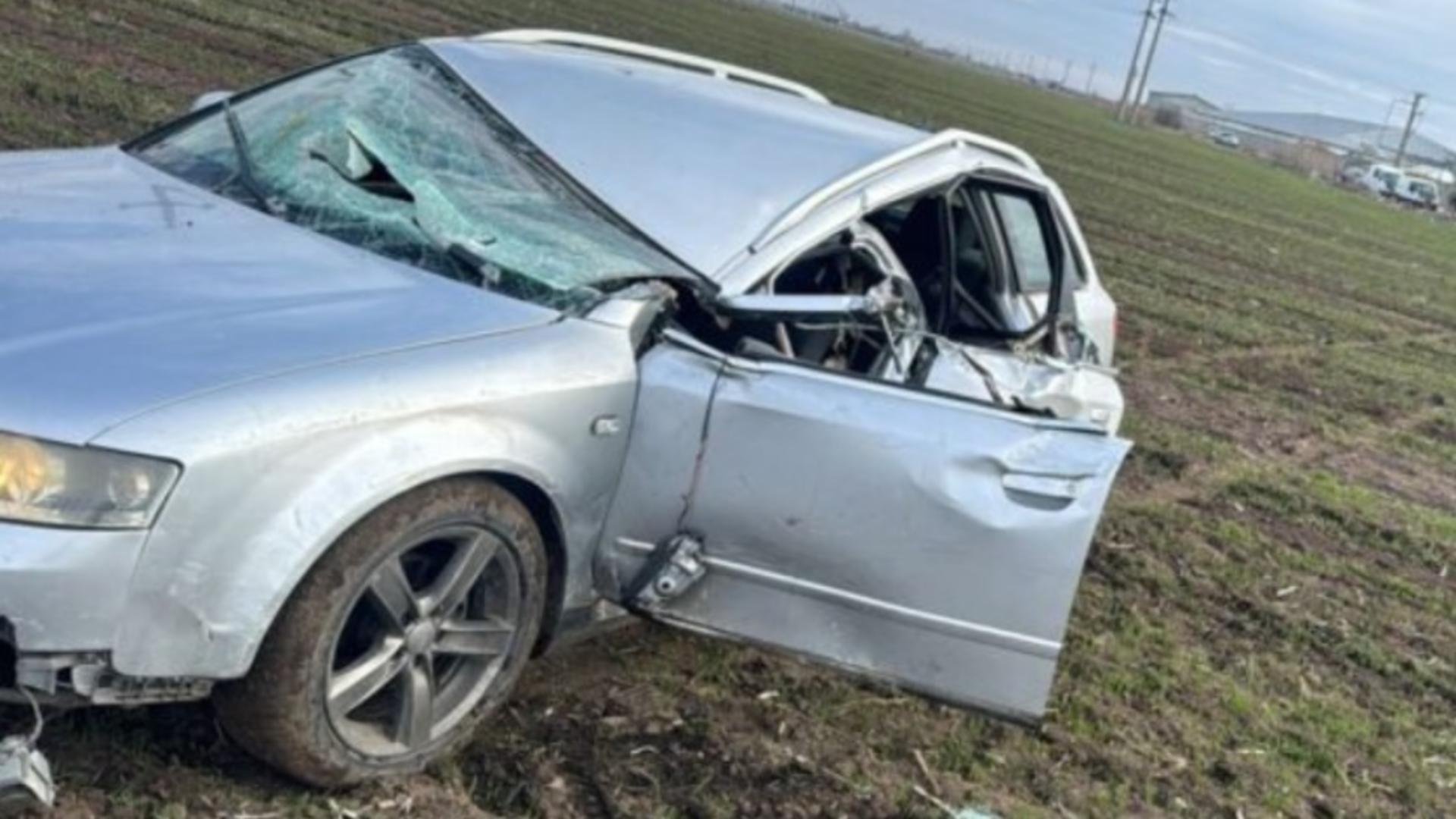 Accident mortal în județul Olt. Una dintre victime ar fi fost decapitată în urma impactului/ Captură foto Olt Alert