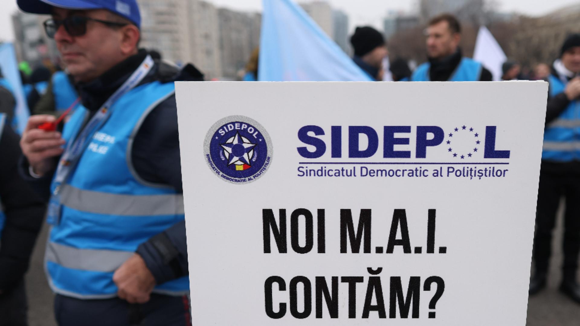 PROTEST al sindicaliştilor din apărare, ordine publică şi siguranţă naţională, la Bucureşti / Foto: Inquam Photos