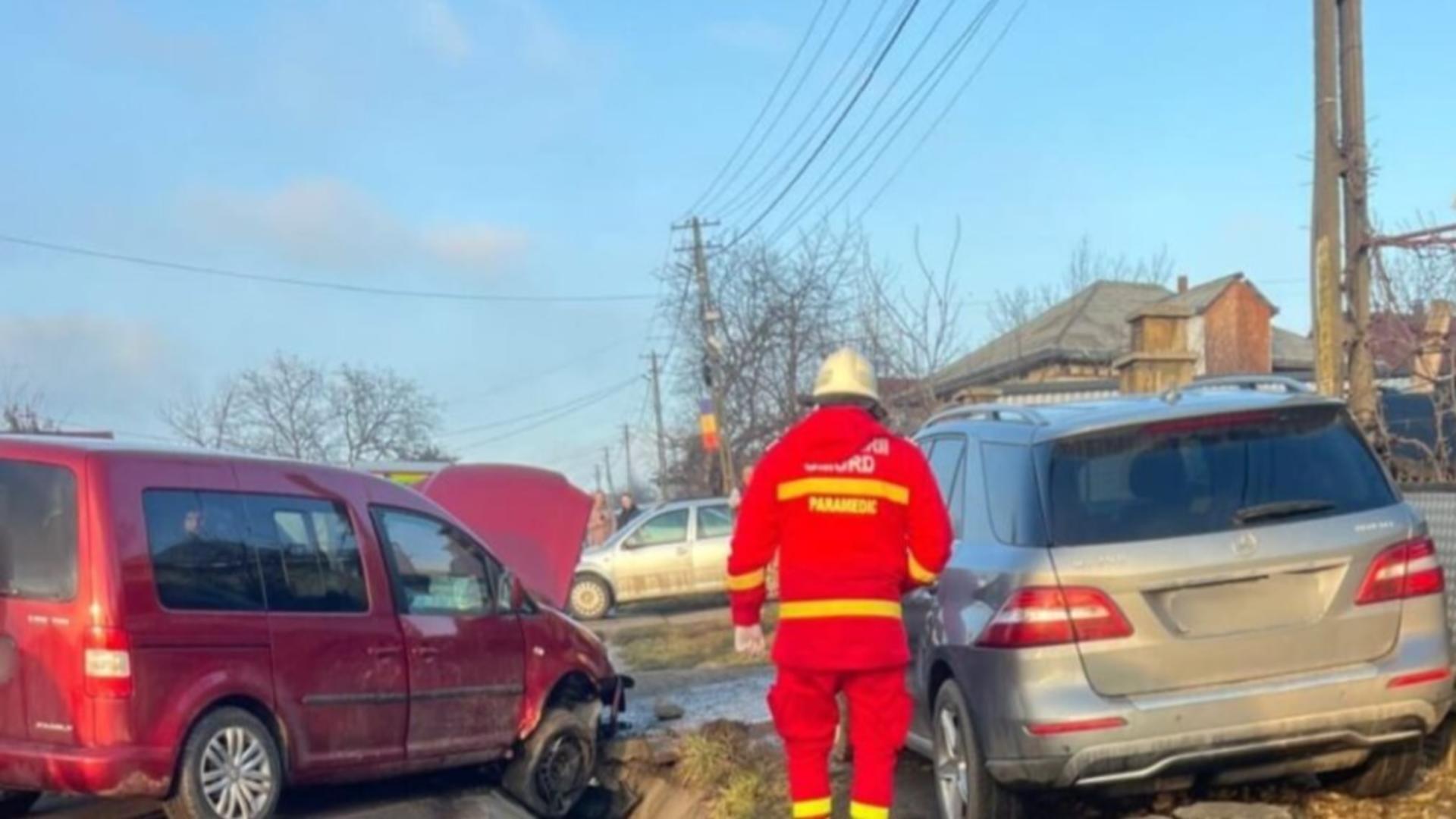 Accident rutier provocat de un șofer băut. Cum a intrat în coliziune cu un cap de pod