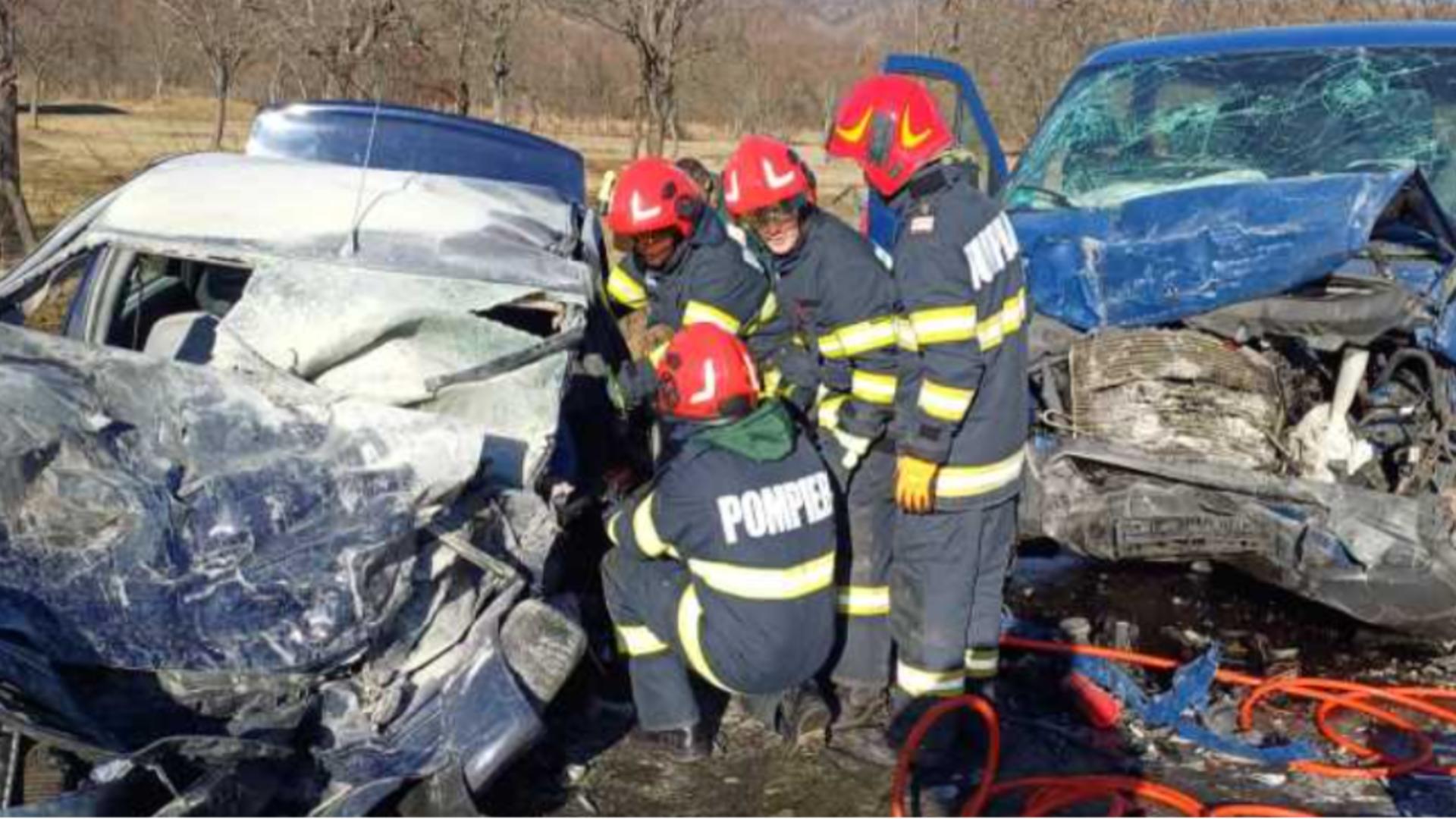 Accident grav pe DN 68. Foto: ISU Caraș-Severin