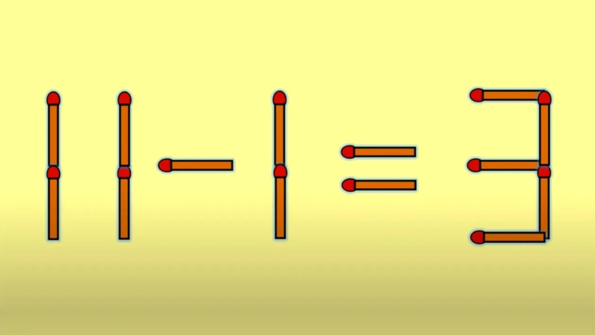 TESTUL IQ de joi. Ce este greșit în ecuația 11 - 1 = 3