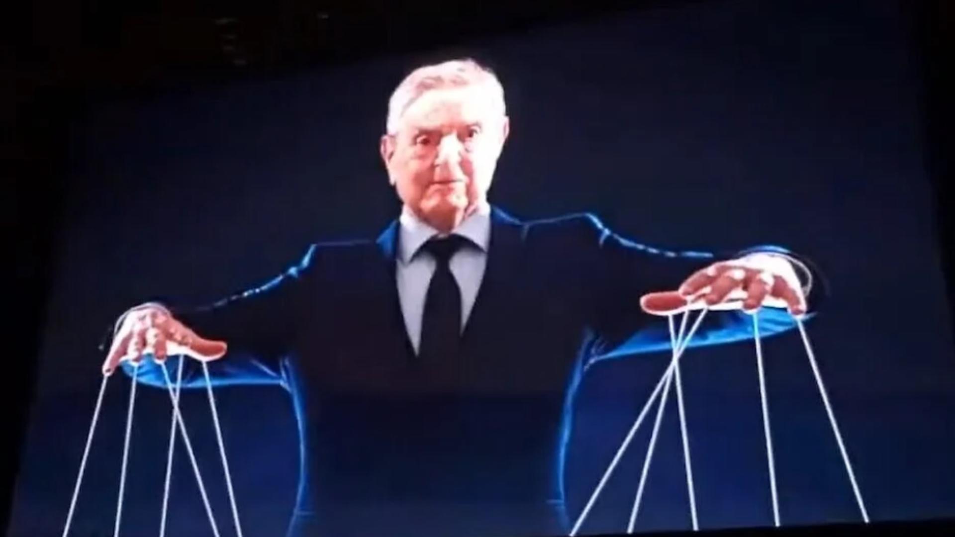 Adversarii l-au descris pe Soros ca pe un păpușar mondial (grafica Times of Israel)