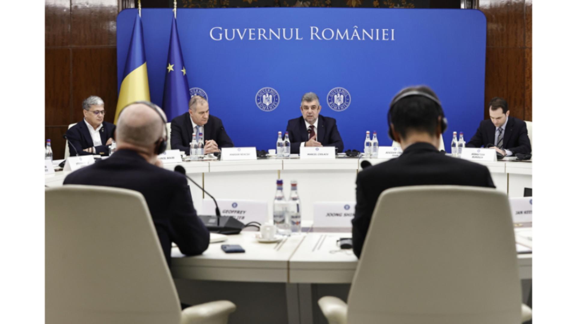 Întâlnirea premierului Marcel Ciolacu cu reprezentanții delegației Fondului Monetar Internațional