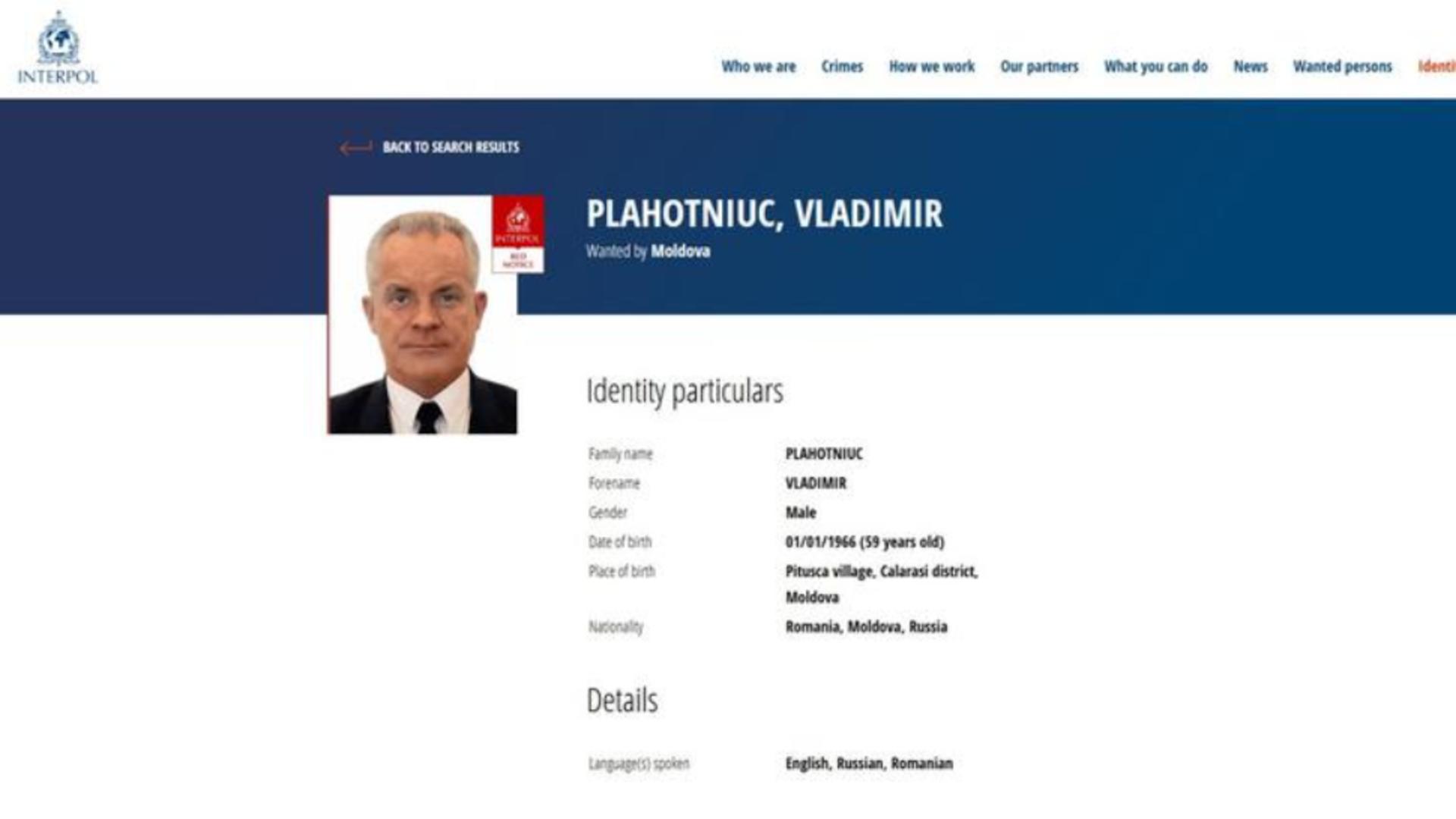 Vladimir Plahotniuc este căutat de Interpol. Oligarhul fugar este acuzat de CORUPȚIE