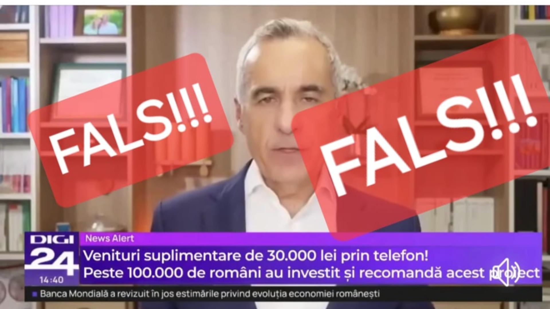 Escrocii folosesc imaginea lui Călin Georgescu pentru a atrage oamenii în capcane financiare online