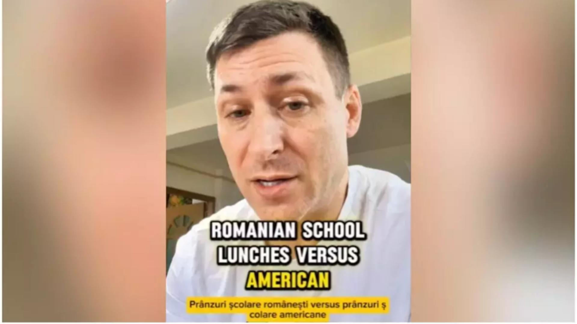 Un american mutat în România, surprins de mesele oferite la grădinița unde merge fiul său: „În SUA, ar fi considerată mâncarea copilului sărac”