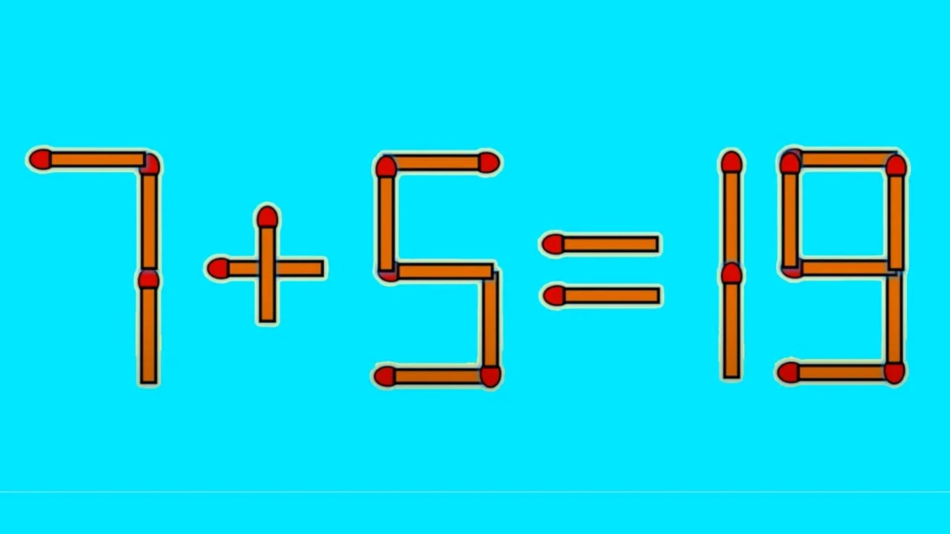 Testul IQ de LUNI! Cât de deștept ești și în cât timp crezi că poți corecta ecuația 7+5=19