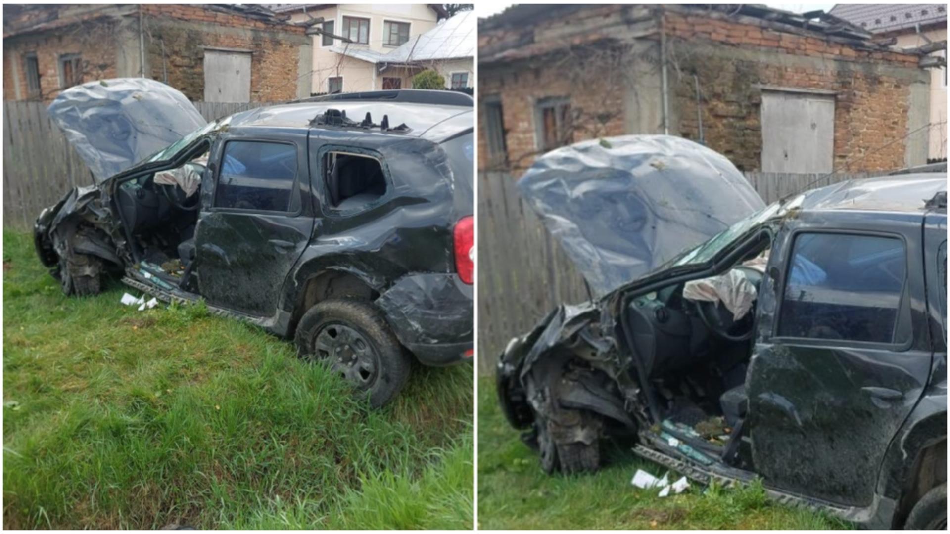 Accident grav în Argeș! Două mașini s-au ciocnit violent. Femeie, blocată între fiarele contorsonate
