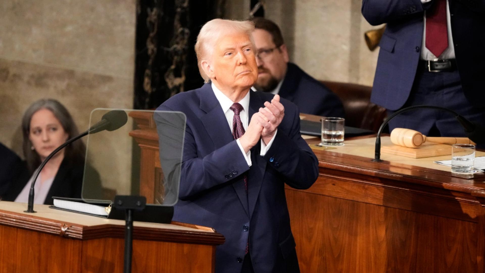 Donald Trump, discurs de 100 de minute în Congres, un record: Am avut discuţii serioase cu Rusia, am primit semnale puternice că e pregătită pentru pace. Nu ar fi frumos?