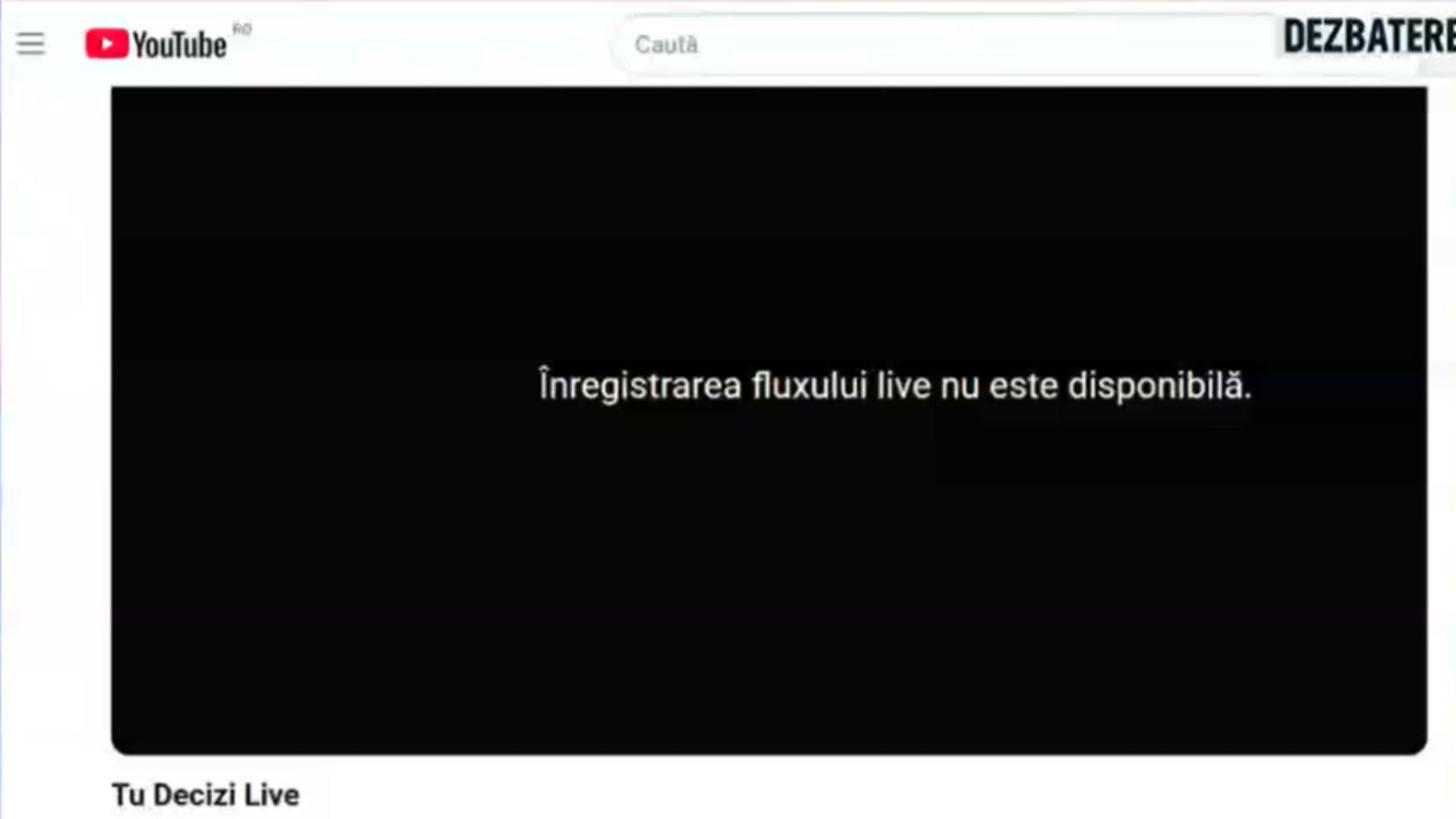 ULTIMA ORĂ! Blocaj pe internet: emisia Realitatea PLUS s-a oprit brusc / Captură video