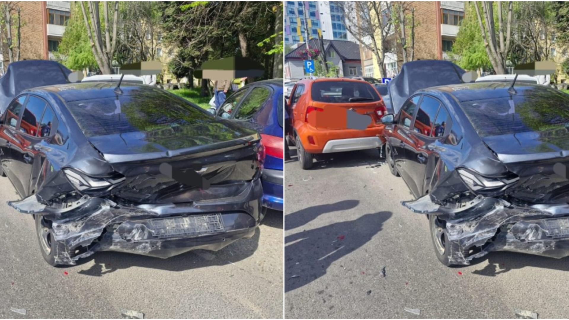 Accident grav în Pitești. Trei persoane au ajuns la spital în urma impactului dintre patru vehicule