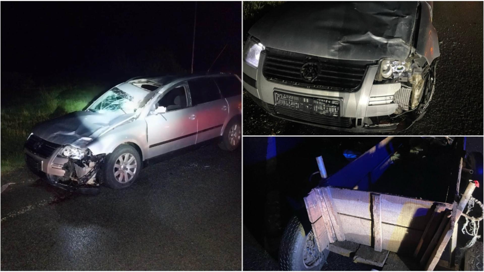 Căruță spulberată, în județul Cluj. Calul a murit, iar căruțașul este de negăsit