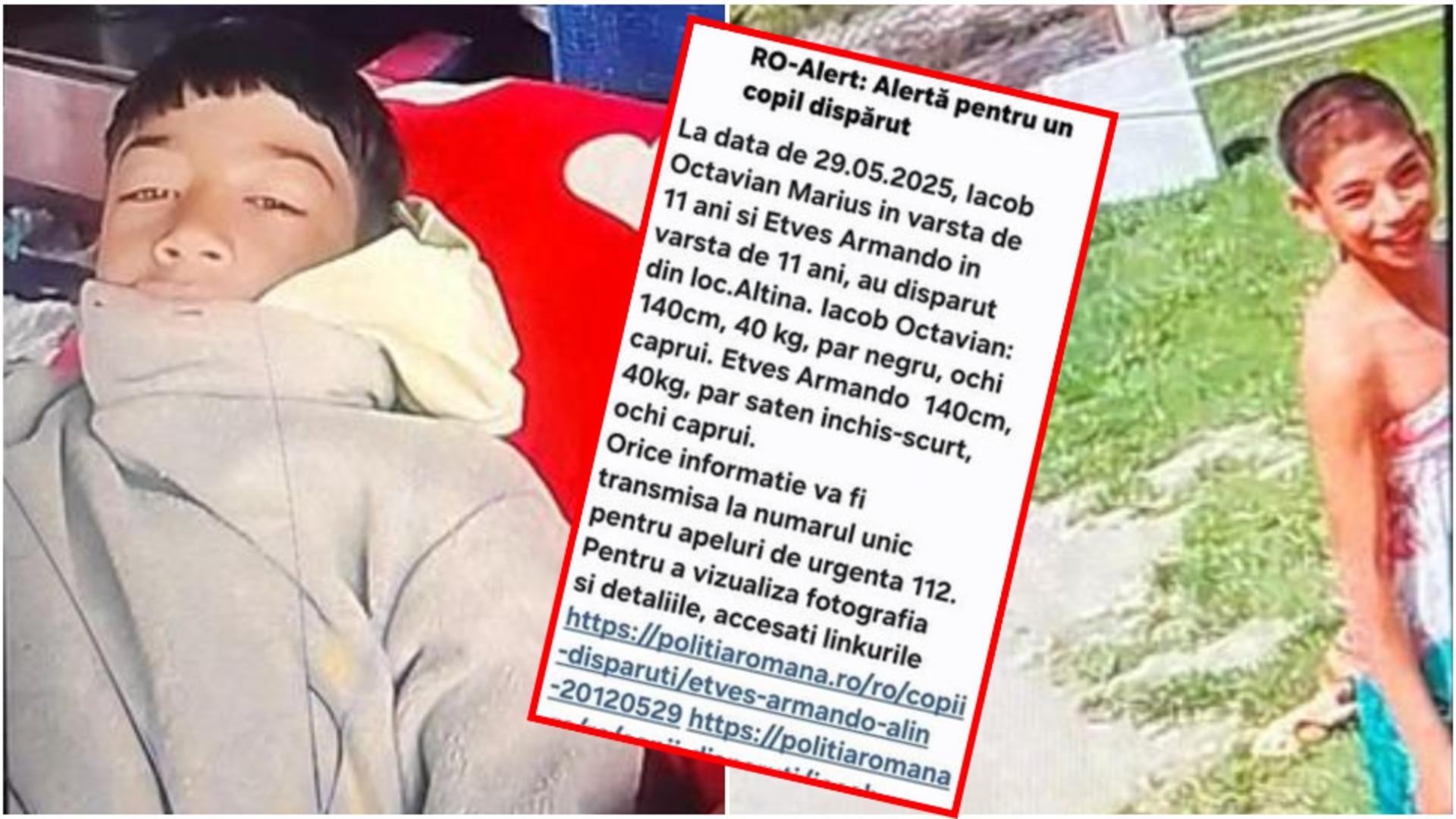 Doi copii de 11 ani, dați dispăruți prin RO-Alert. FOTO: News.ro