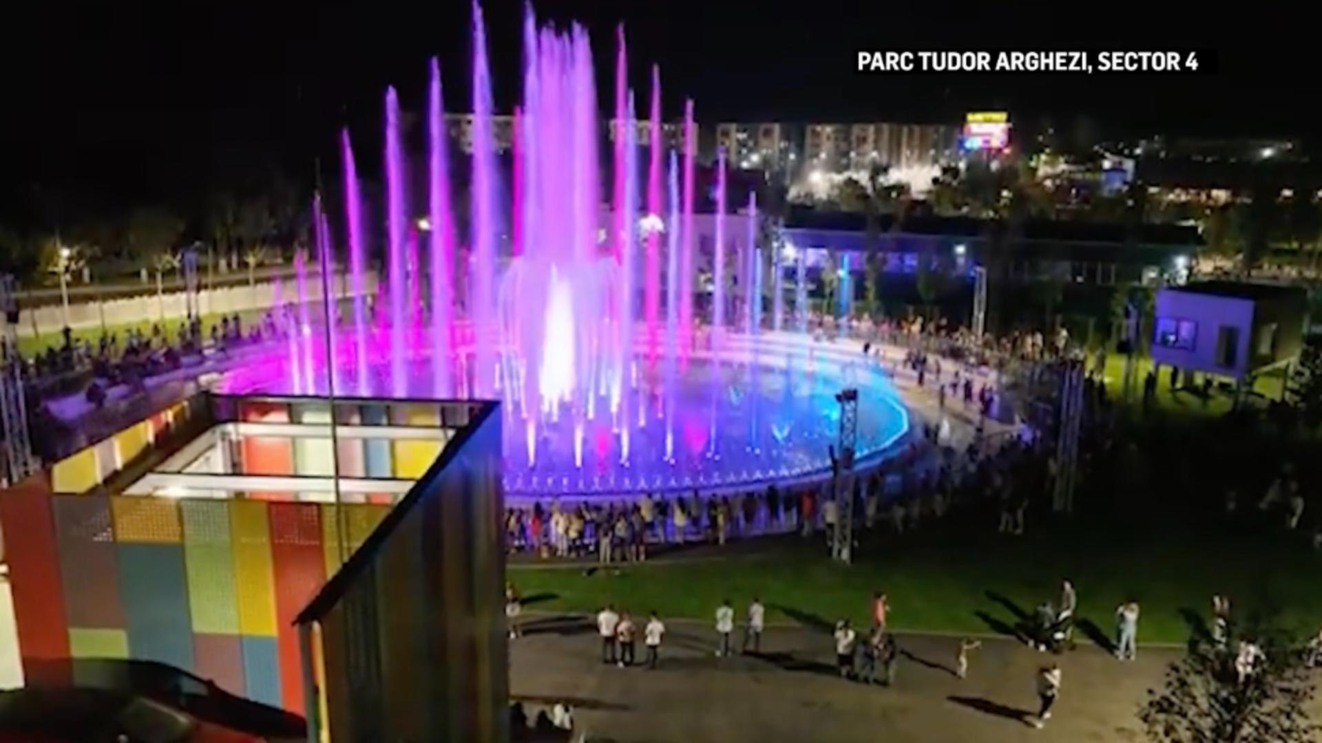 Spectacol de lasere și muzică, la fântâna uimitoare din Sectorul 4. Cum pot locuitorii să schimbe melodiile