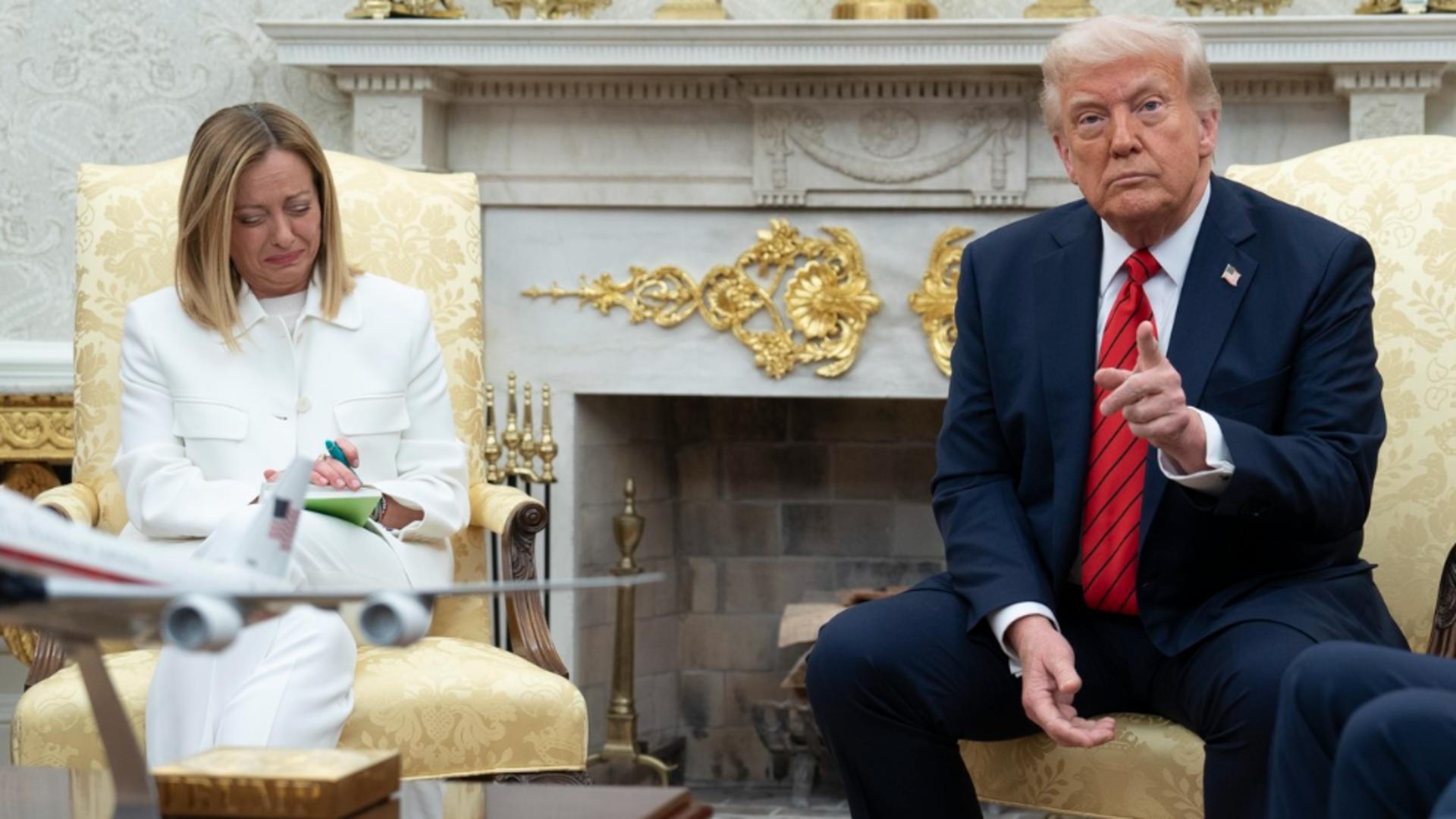 Donald Trump și Giorgia Meloni. Foto: Profimedia