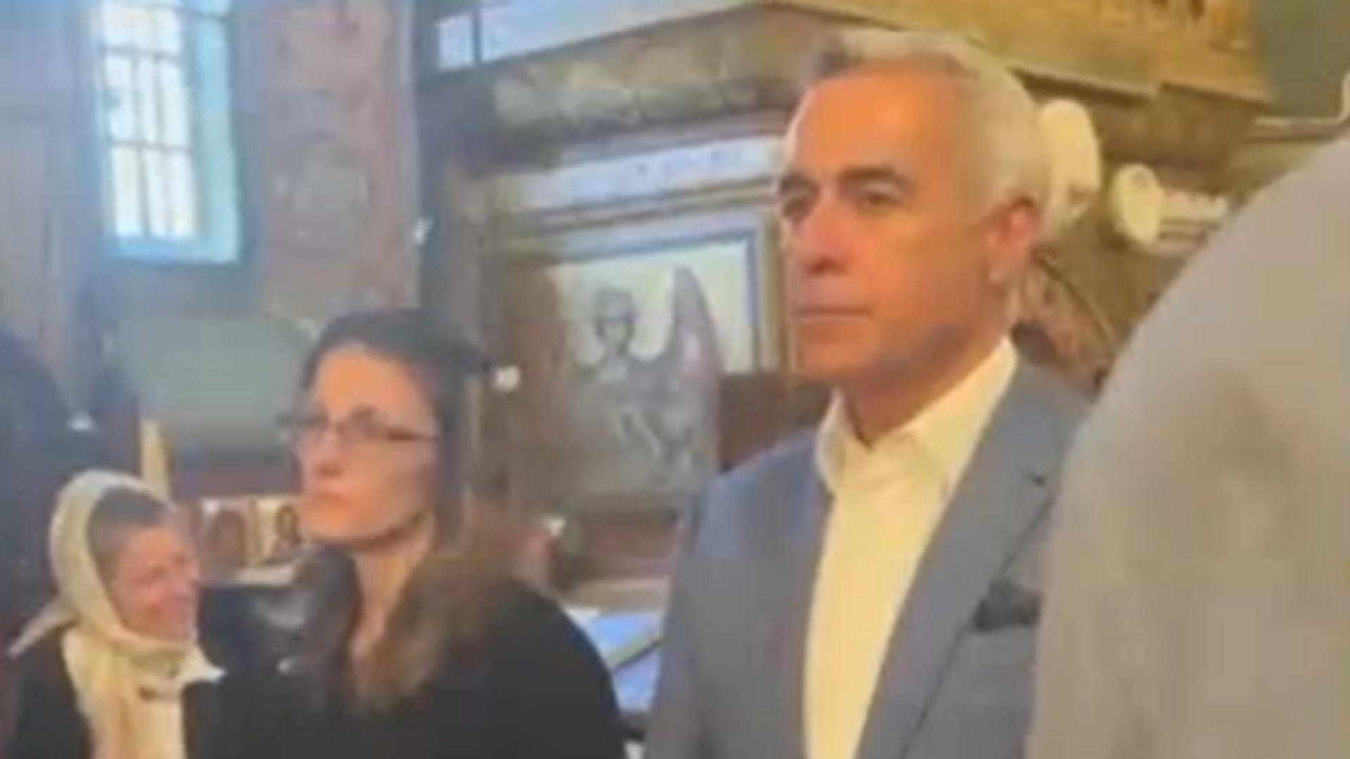 Călin Georgescu și soția sa, Cristela, de la secția de votare la slujba de duminică - Imagini exclusive  / Captură video