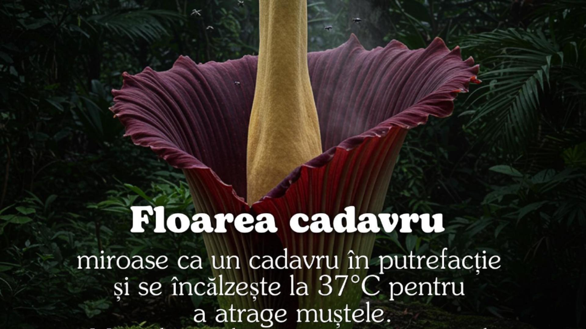 Cum se numește floarea care miroase a moarte: spectacolul straniu al naturii care îi uimește pe cercetători