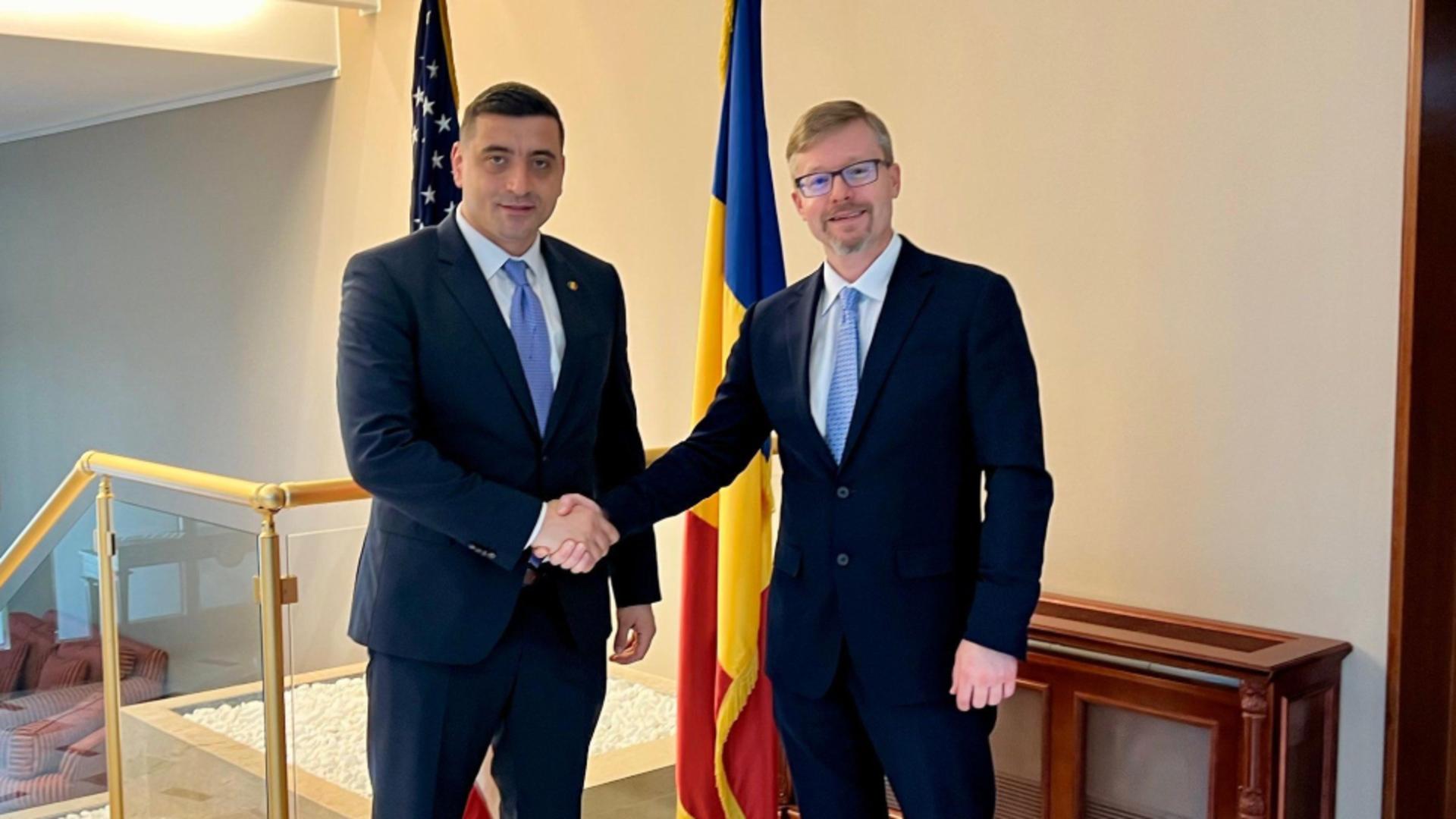 George Simion, întâlnire de gradul zero cu principalul reprezentant al SUA în România