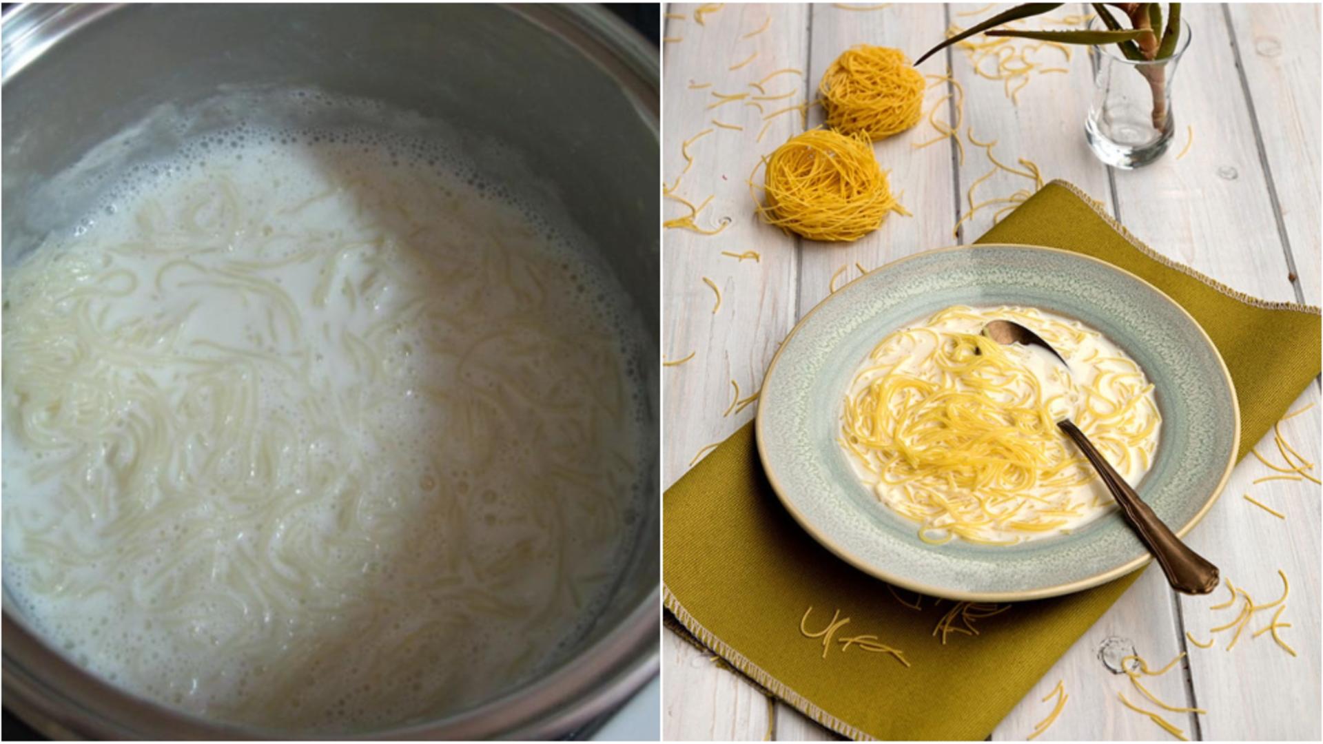 Rețeta clasică de lapte cu fidea