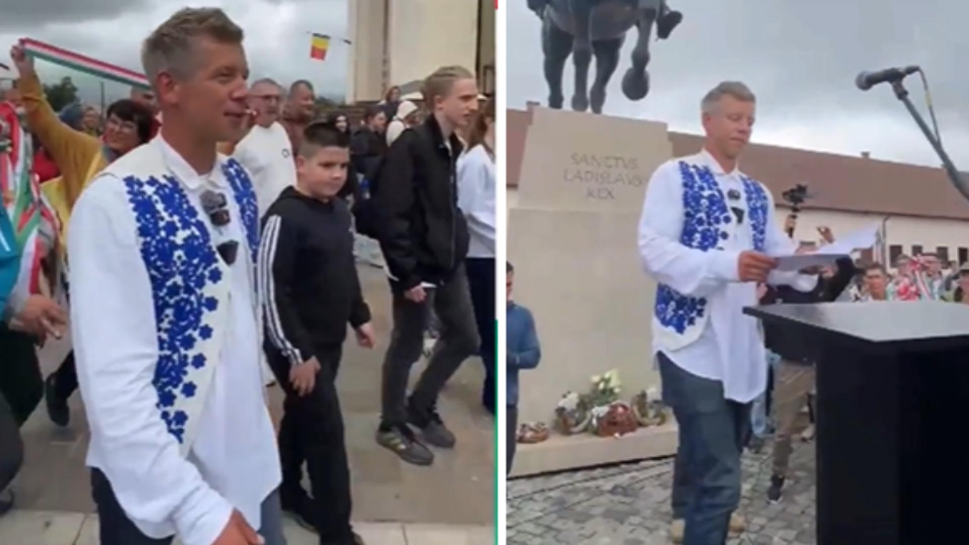 Liderul opoziției maghiare își face campanie în România